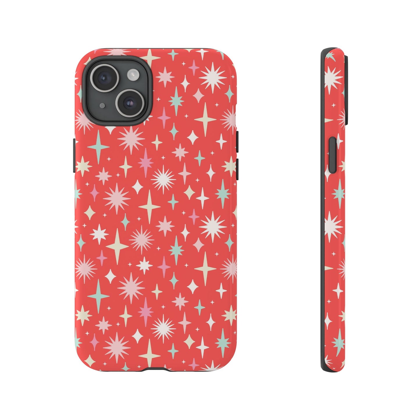 Red Christmas Stars - iPhone Case