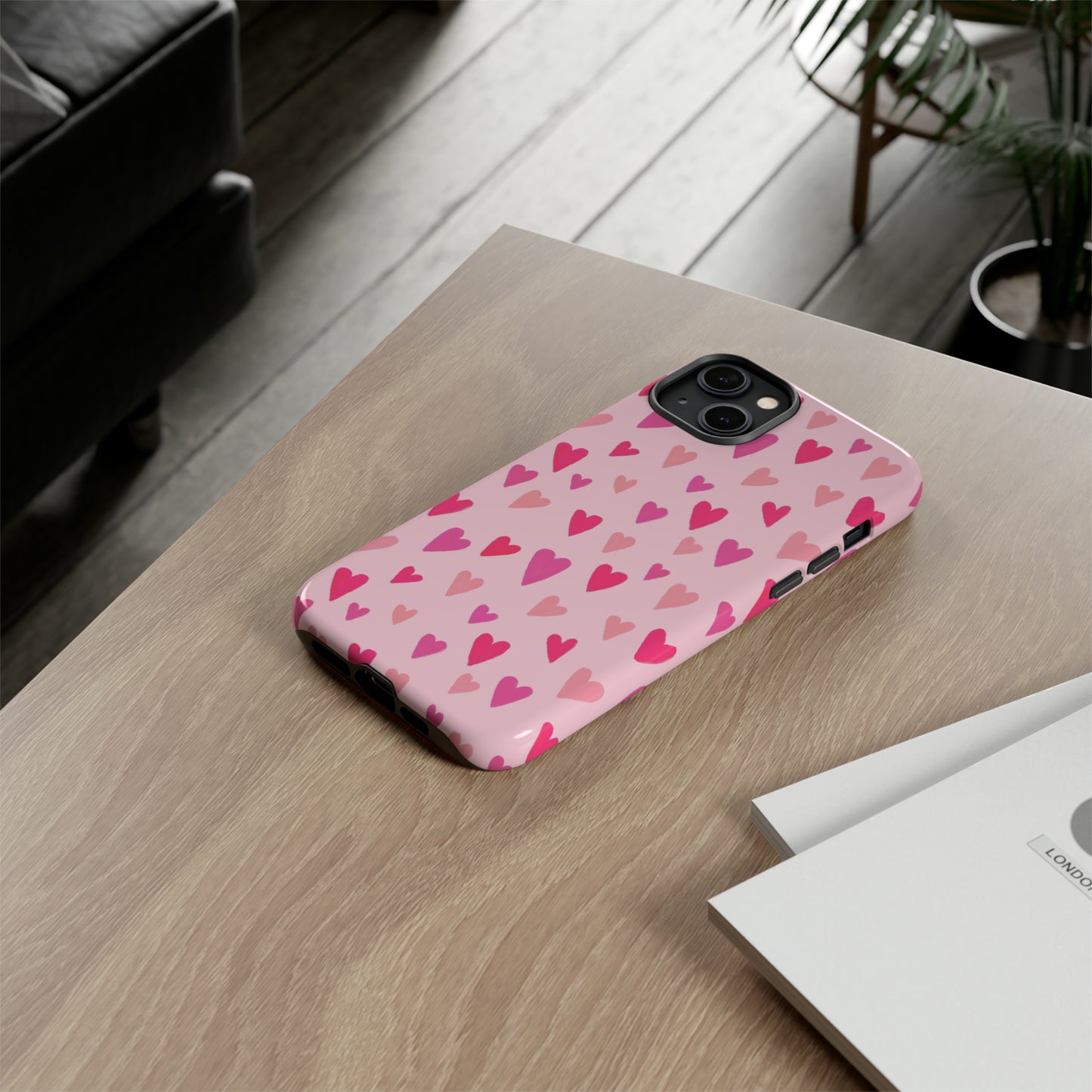 Pink Hearts Valentine iPhone Case