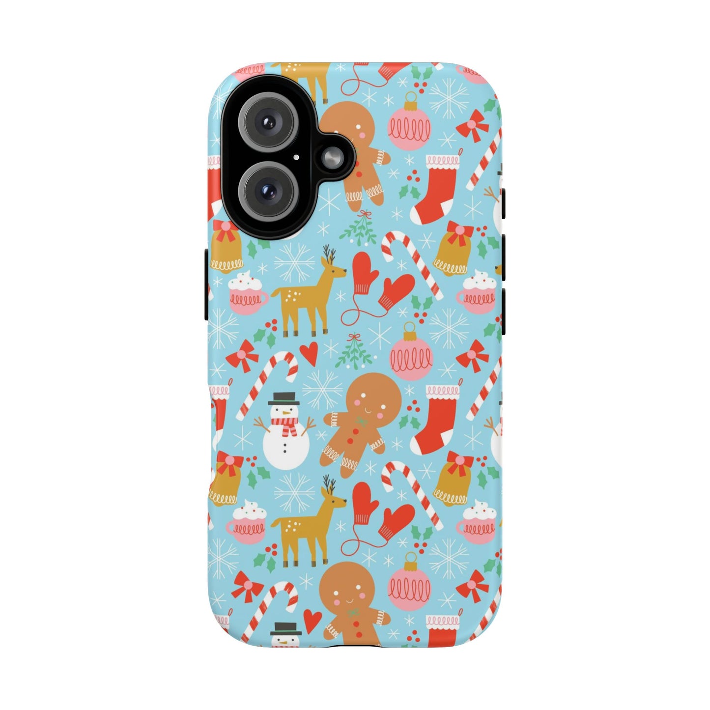 Christmas Characters Blue - iPhone Case