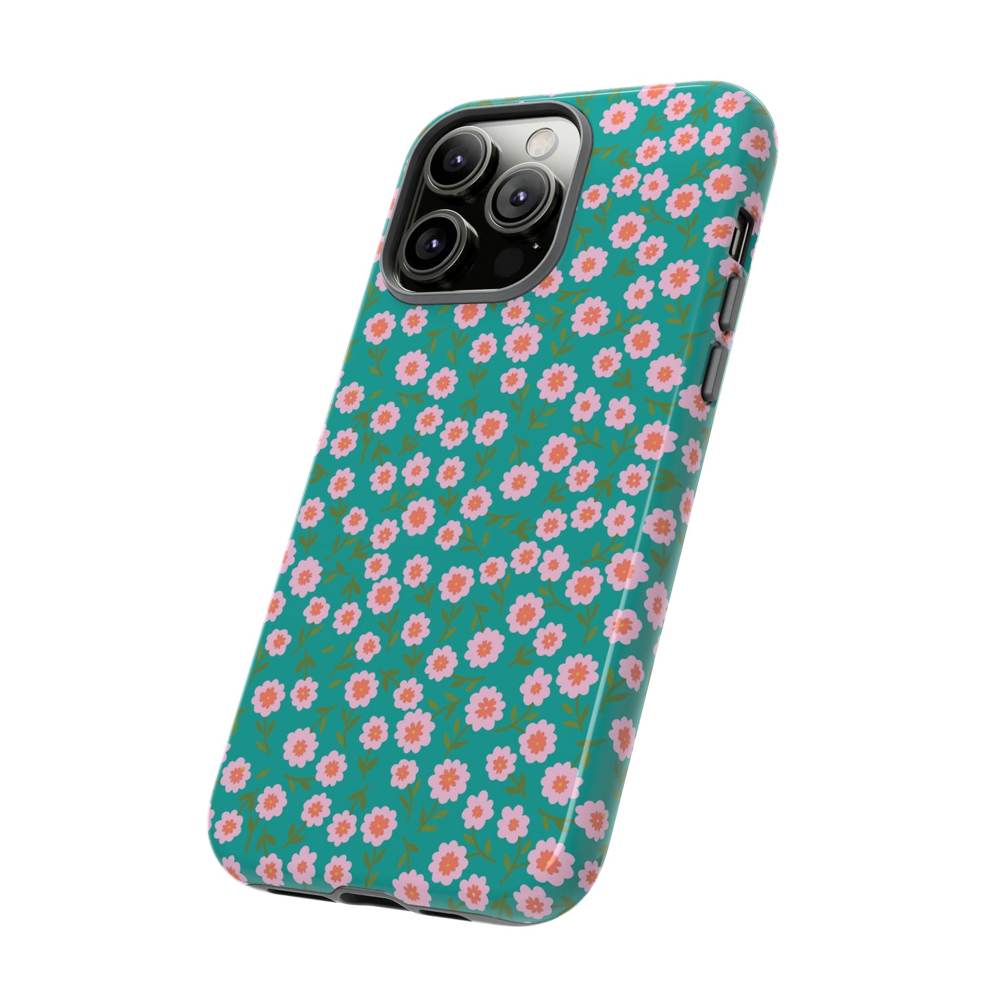 Spring Turquoise Florals - iPhone Case