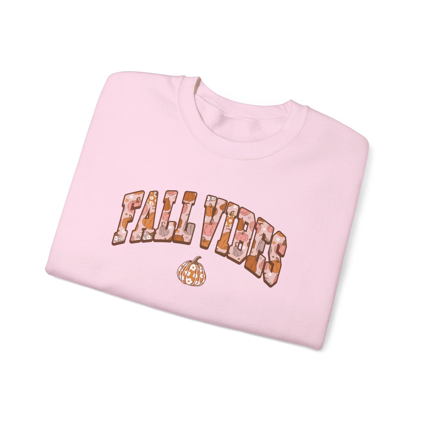 Fall Vibes - Sporty Pumpkin Autumn Sweatshirt - Unisex Heavy Blend™ Crewneck Sweatshirt