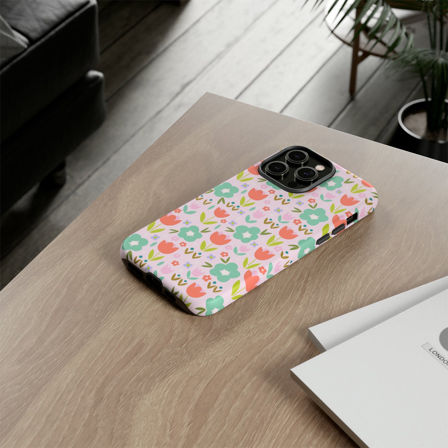 Mod Pink Flowers - iPhone Case