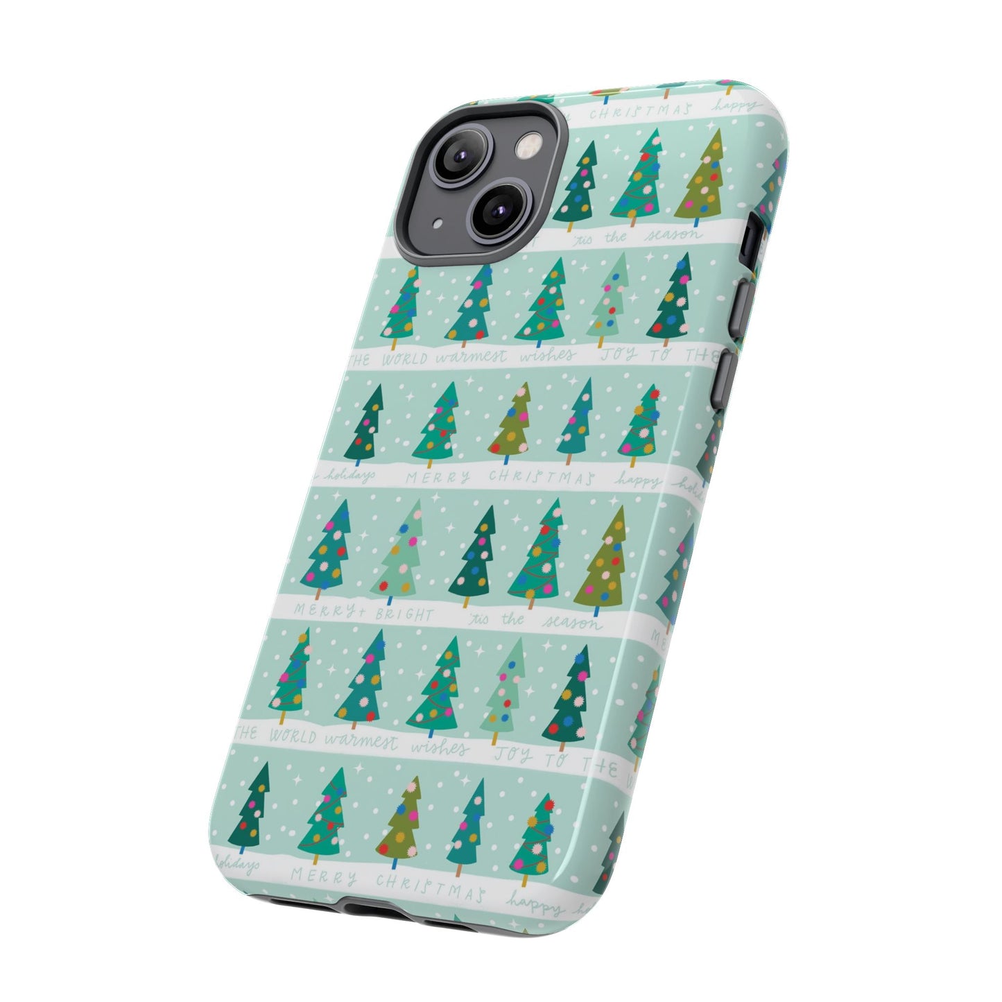 Christmas Trees Row - iPhone Case