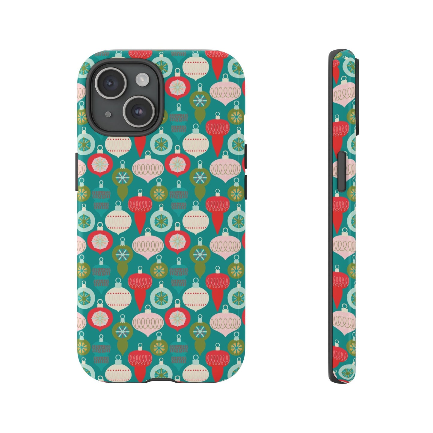 Christmas Ornaments - Green - iPhone Case