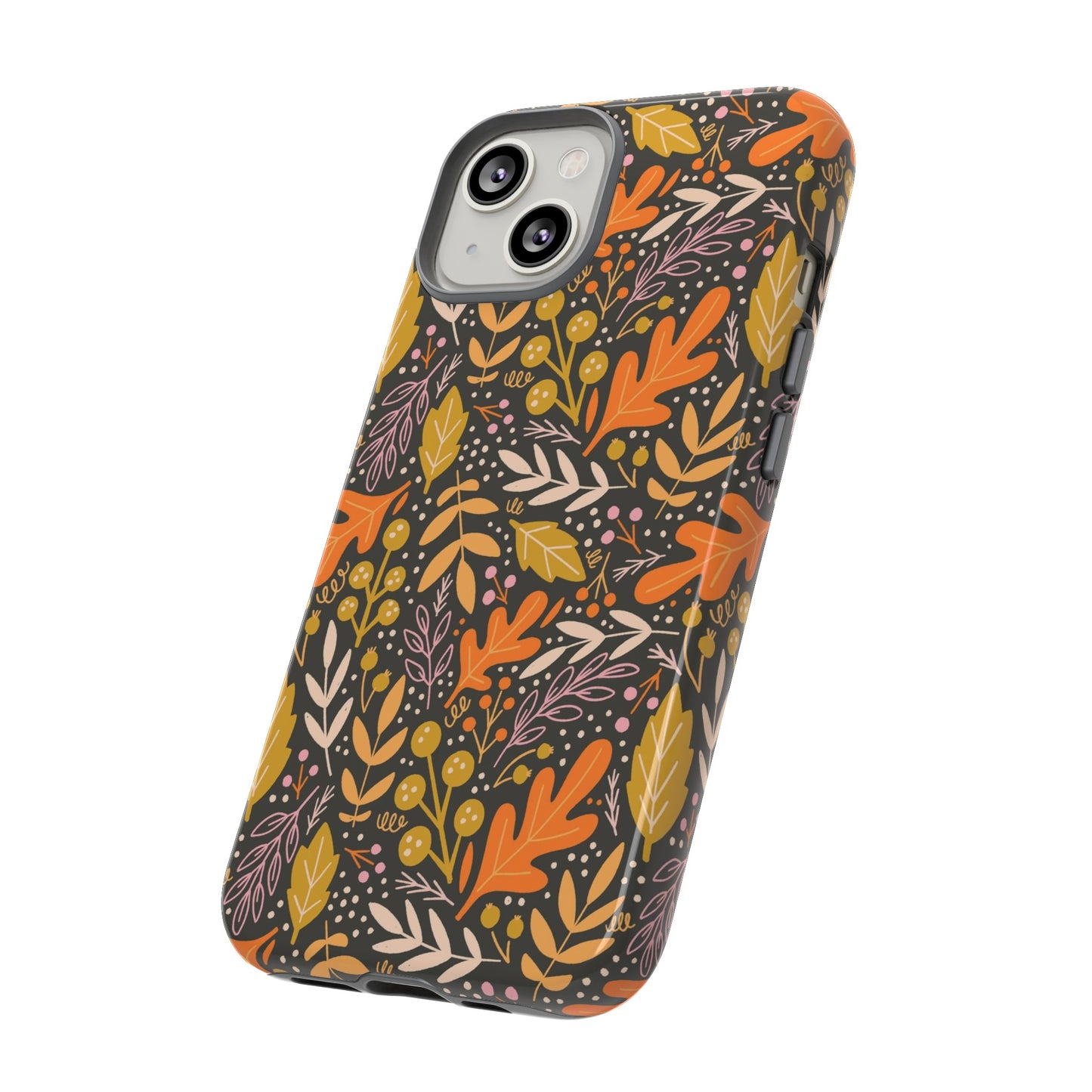 Dark Fall Foliage Leaves - iPhone Case