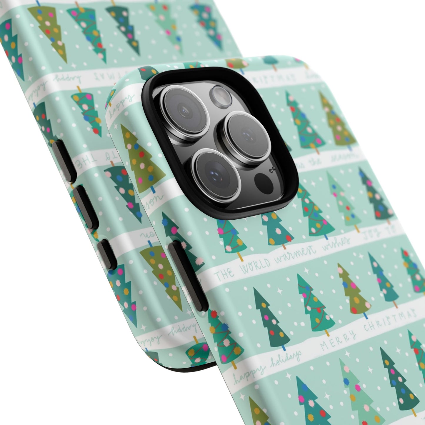 Christmas Trees Row - iPhone Case