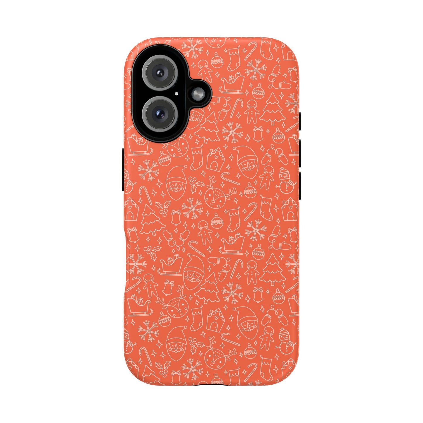 Christmas Doodles - Red - iPhone Case