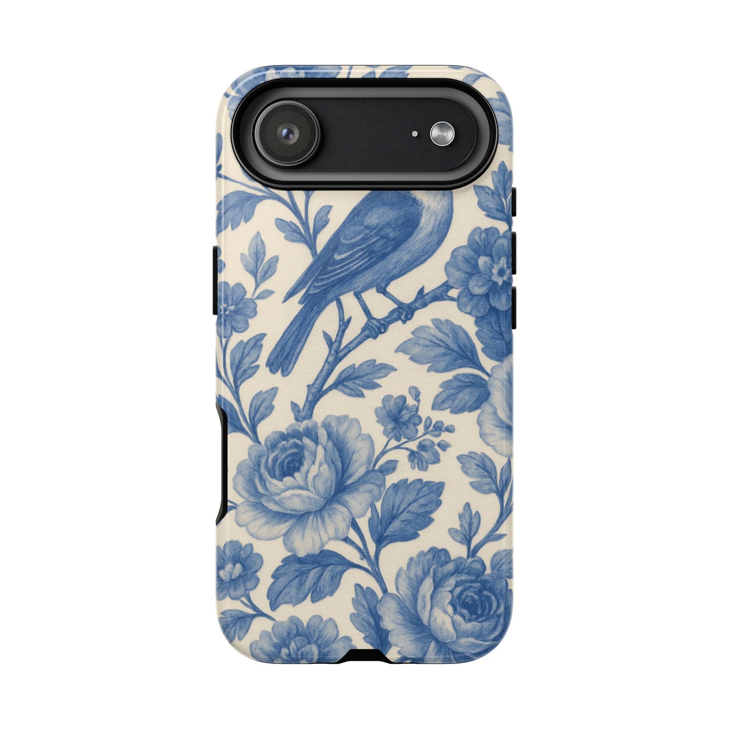 Blue Bird Vintage Florals - iPhone Case