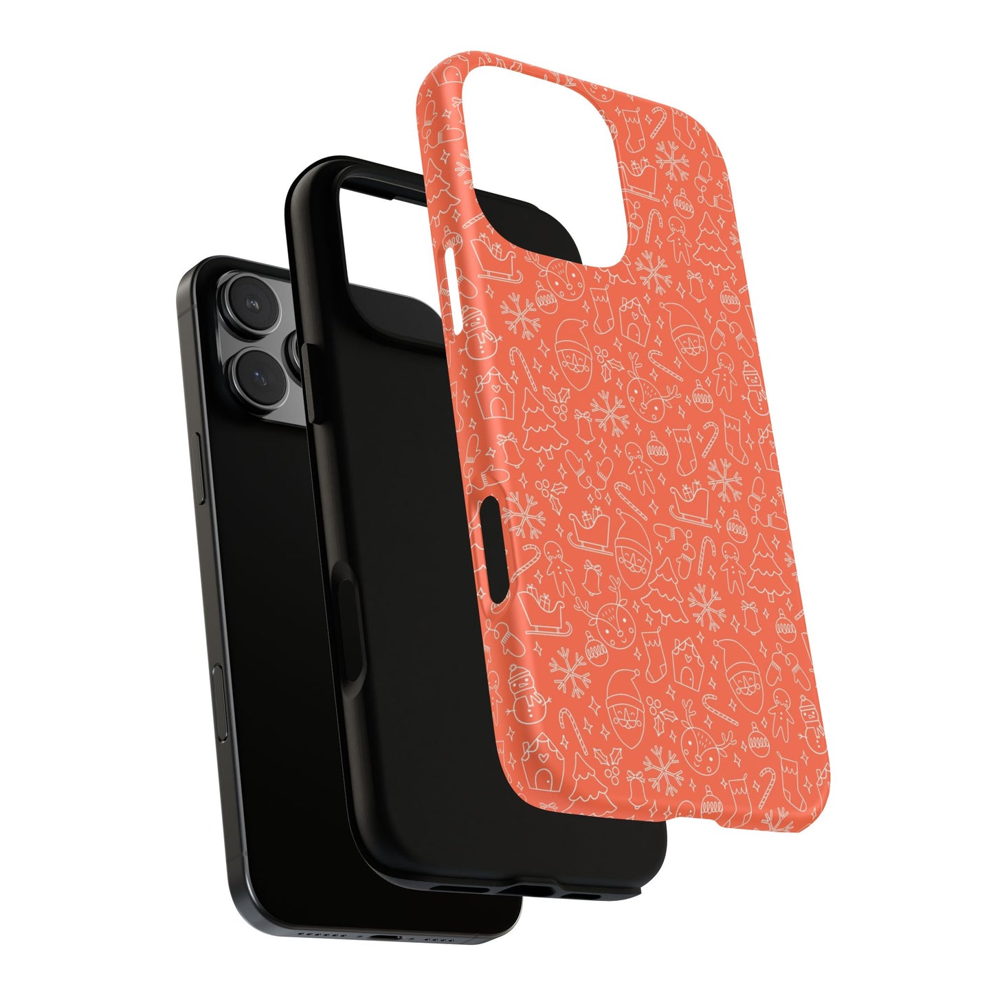 Christmas Doodles - Red - iPhone Case