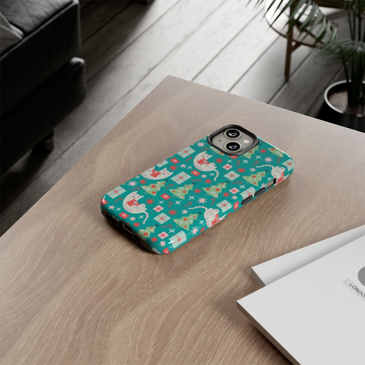 Cats With Christmas Gifts - iPhone Case