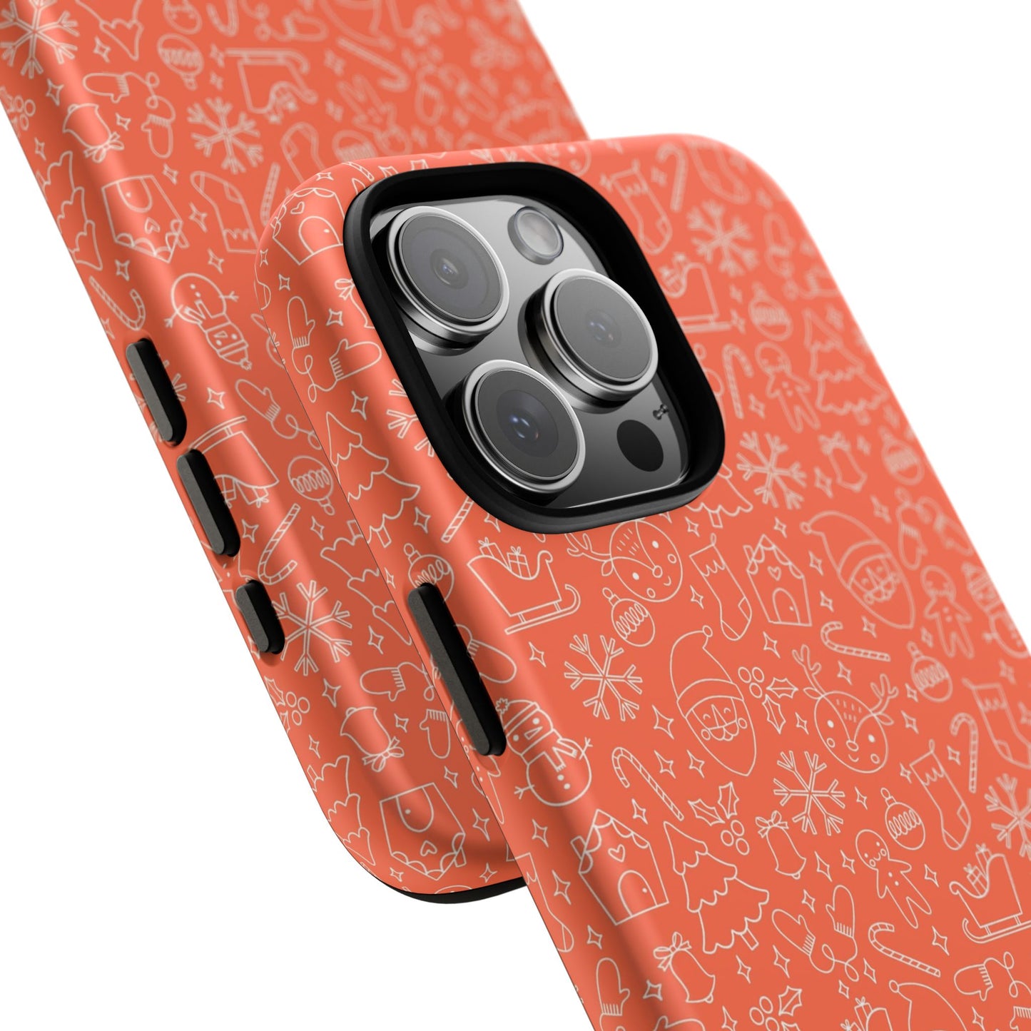 Christmas Doodles - Red - iPhone Case