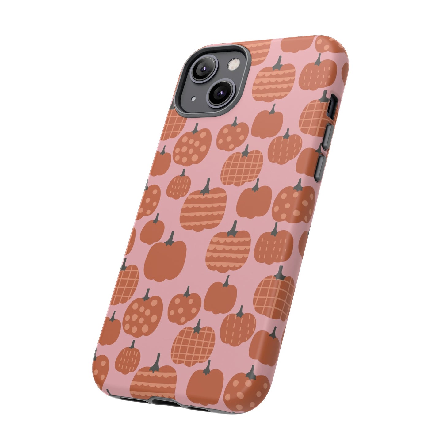 Fall Pumpkins with Pink Background - iPhone Case