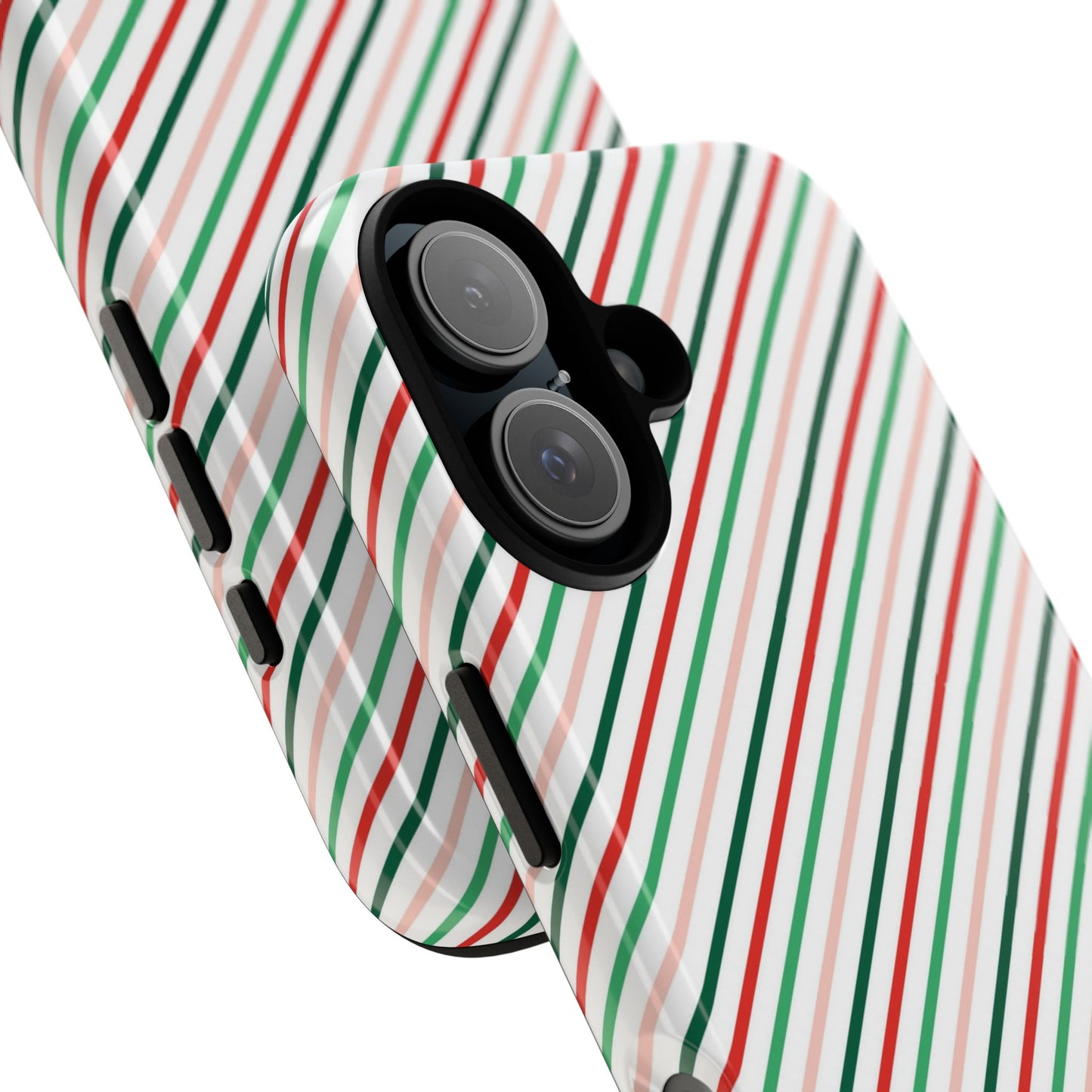 Christmas Diagonal Stripes - iPhone Case