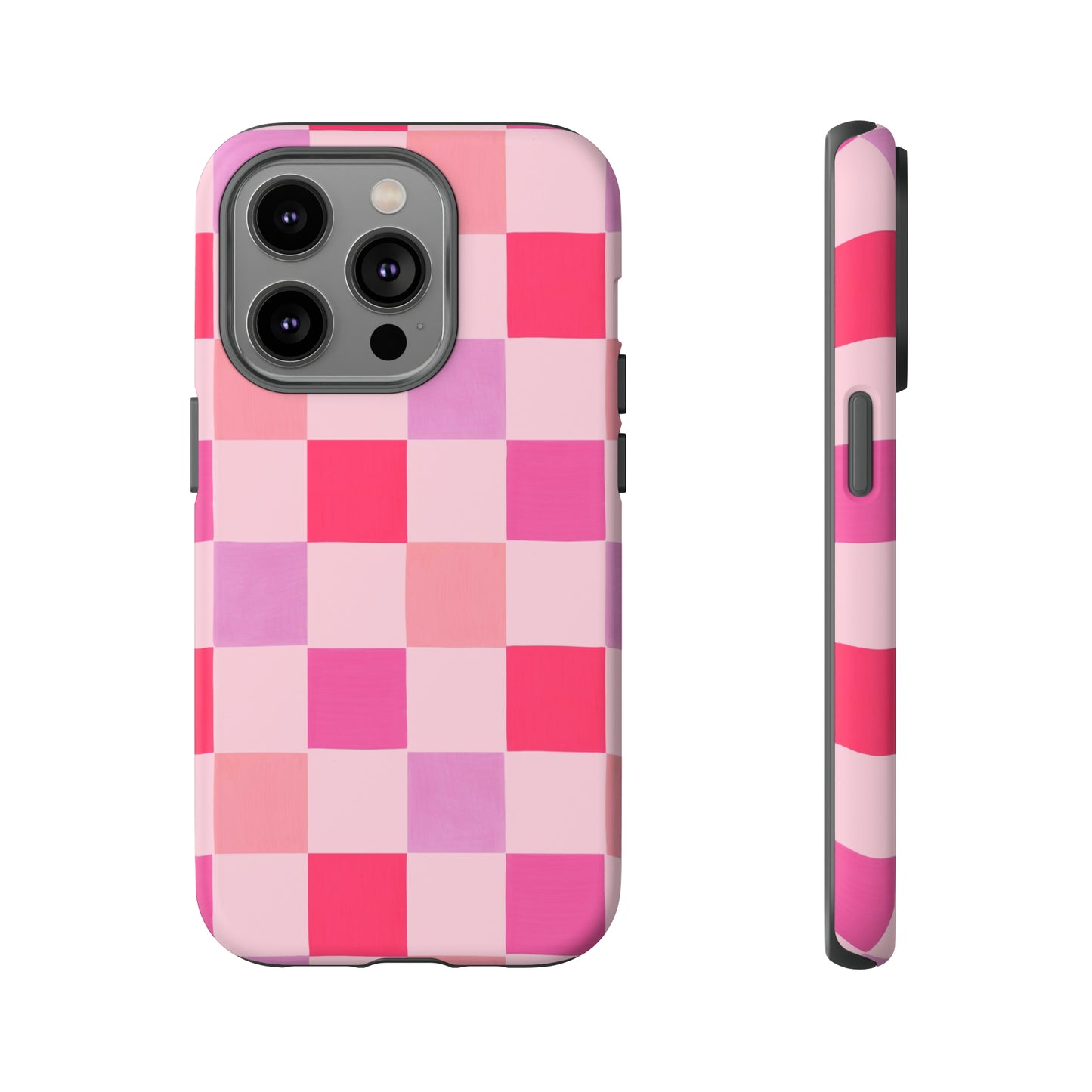 Pink Check Pattern iPhone Case