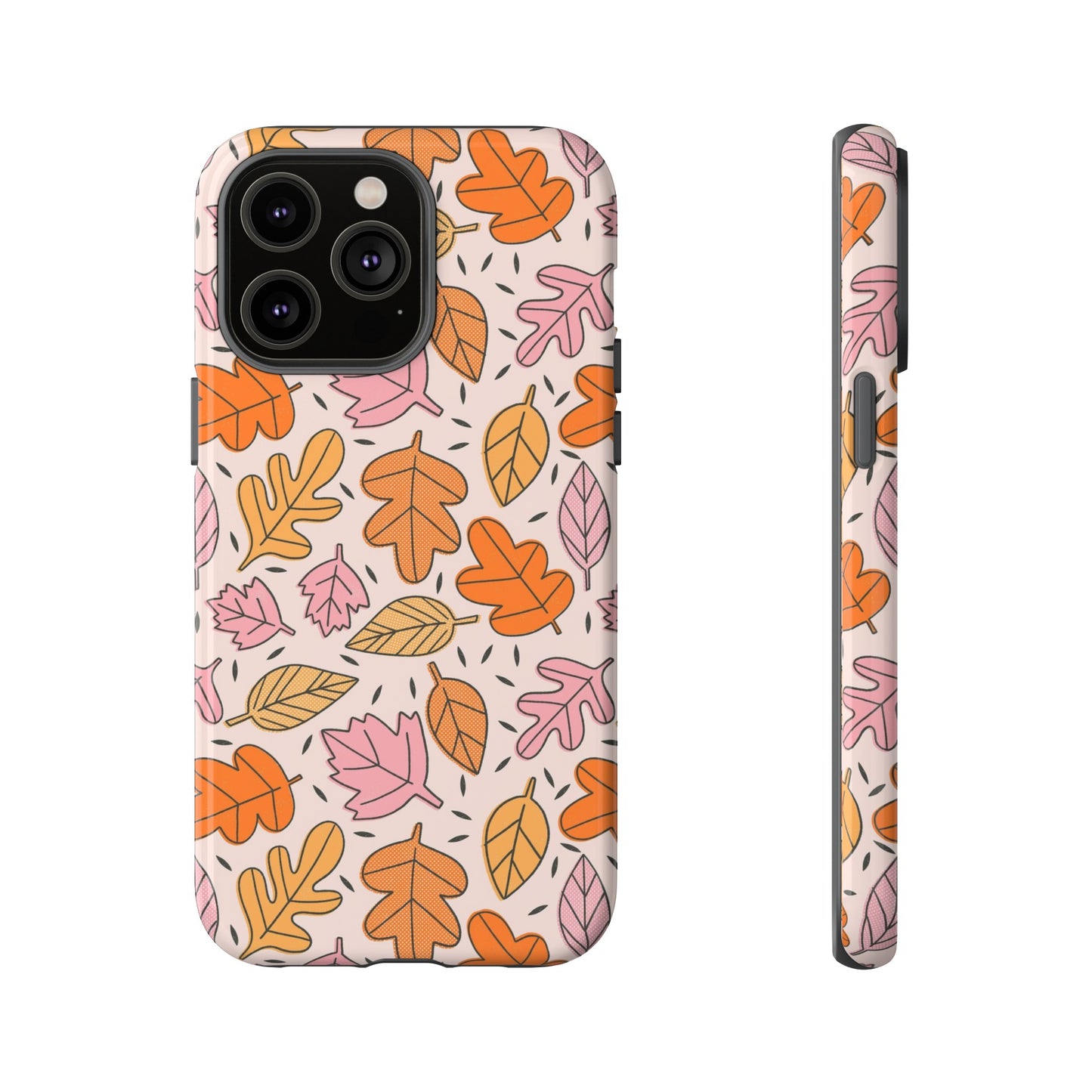 Doodled Fall Leaves - iPhone Case