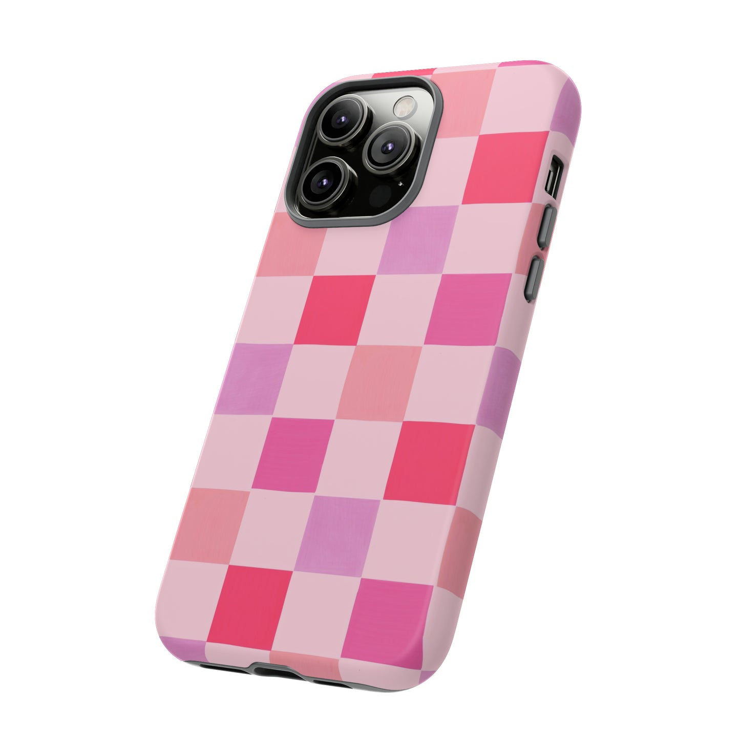 Pink Check Pattern iPhone Case