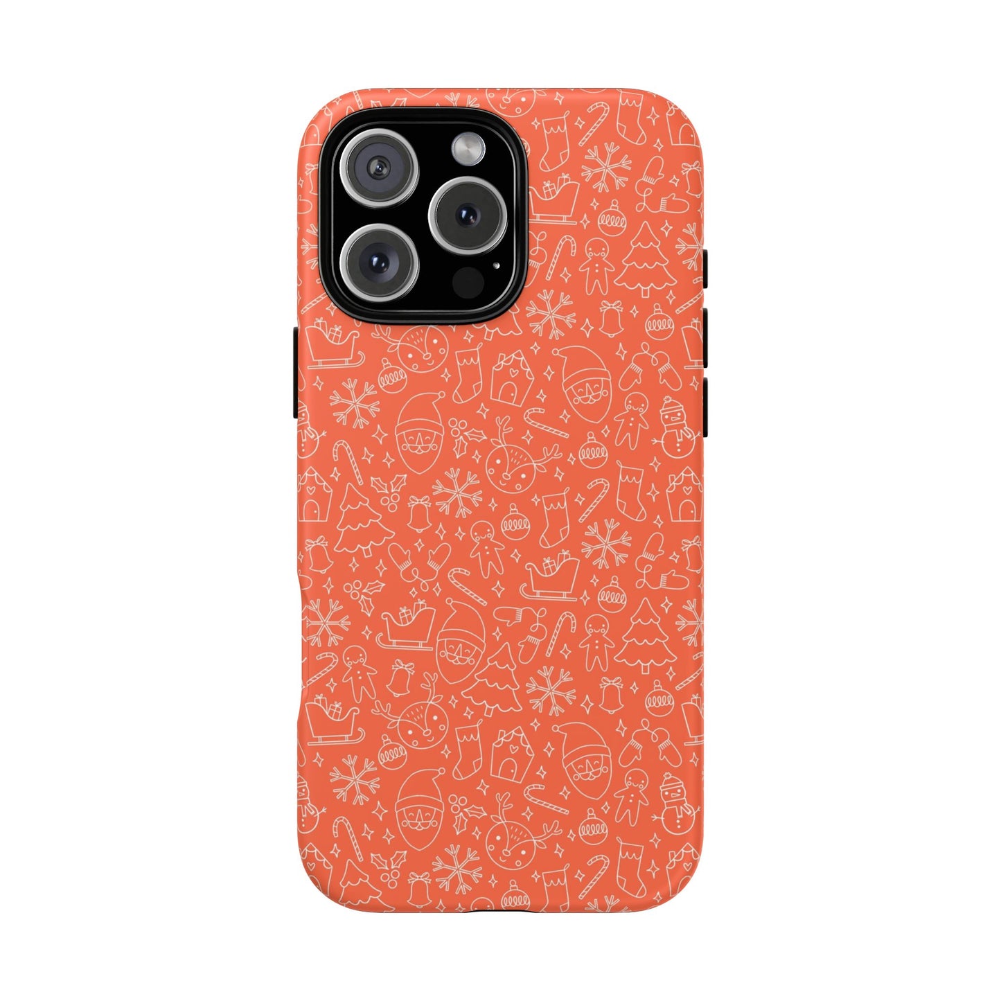 Christmas Doodles - Red - iPhone Case