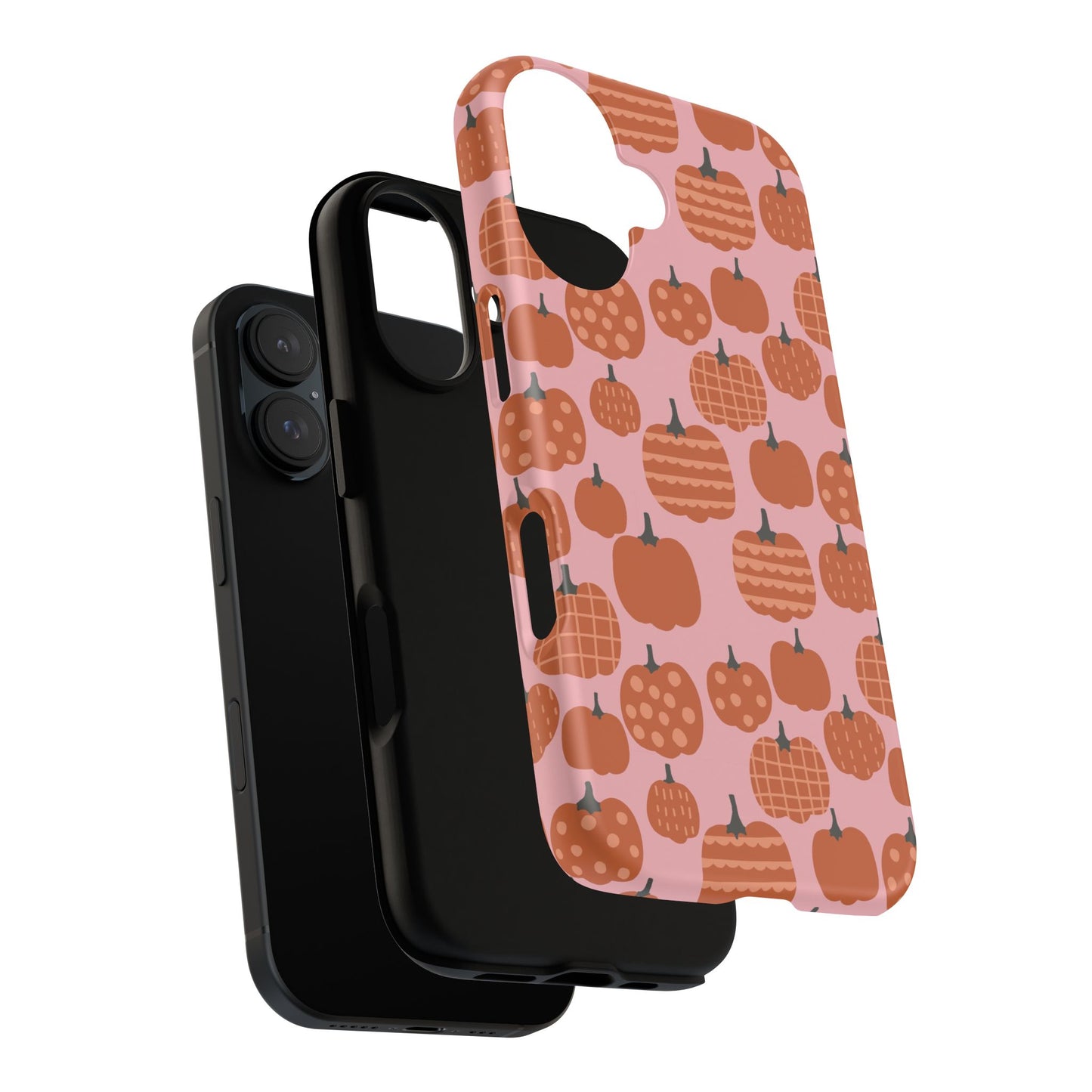 Fall Pumpkins with Pink Background - iPhone Case