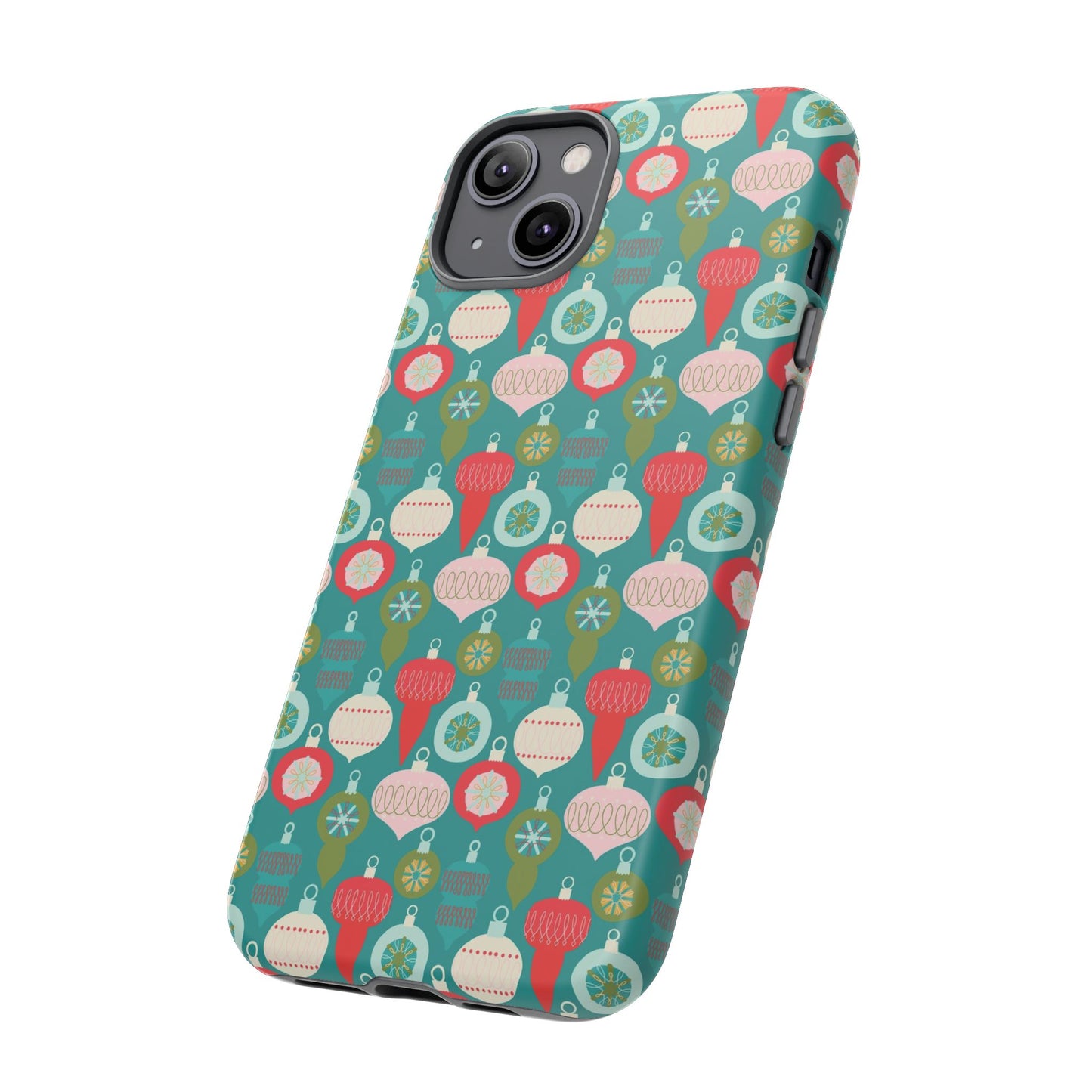 Christmas Ornaments - Green - iPhone Case