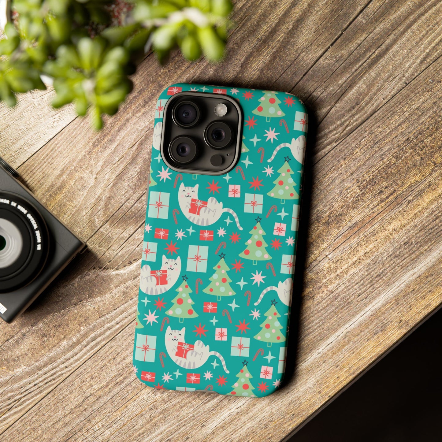 Cats With Christmas Gifts - iPhone Case