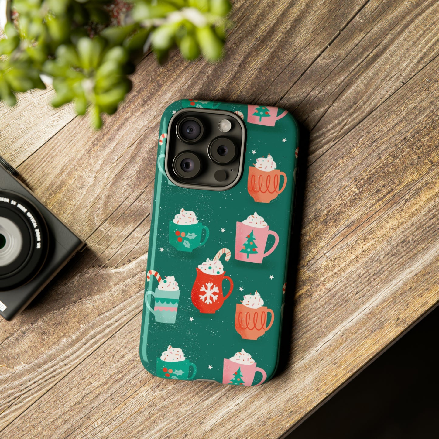 Christmas Coffee Cups - iPhone Case