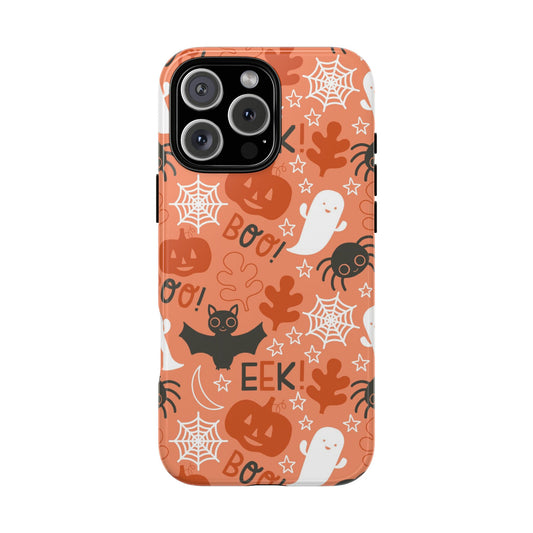 Halloween Doodles - Orange - iPhone Case