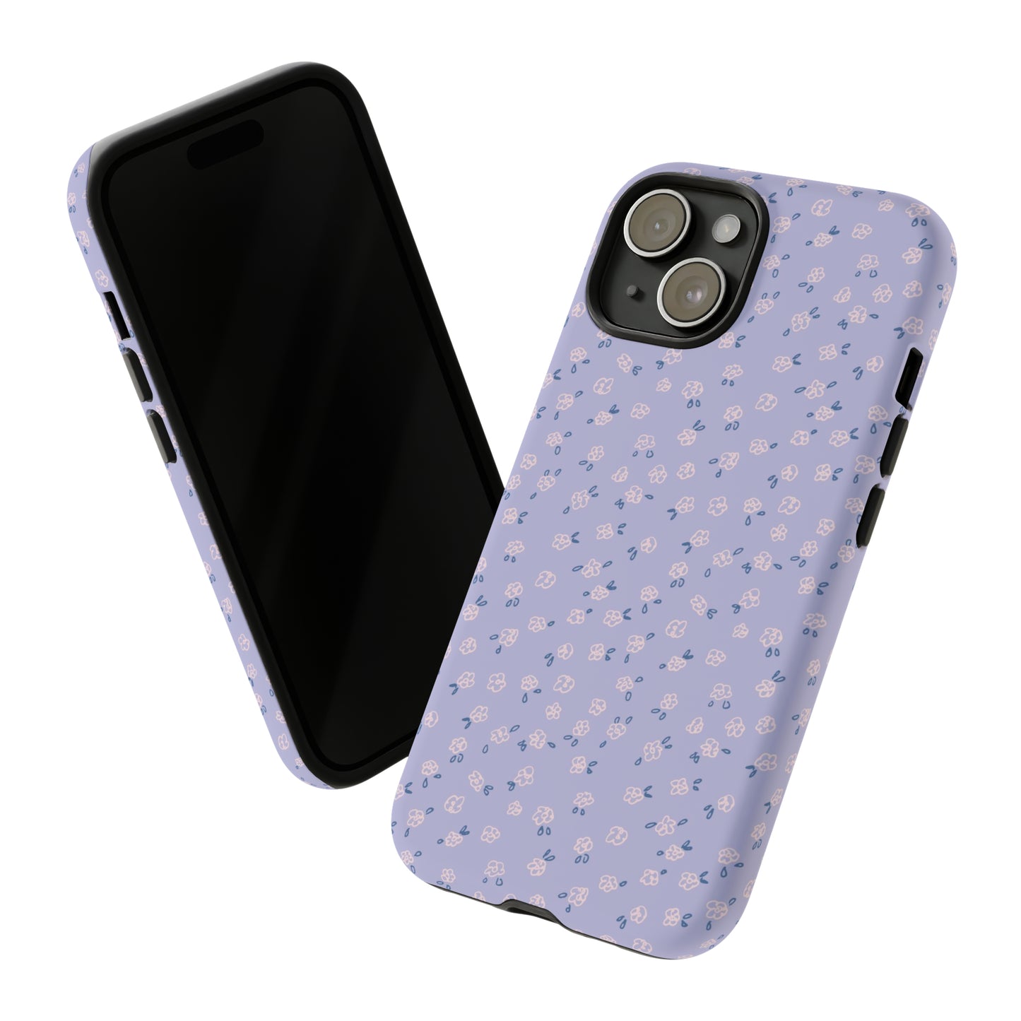 Lavender Flower Scribbles - iPhone Case