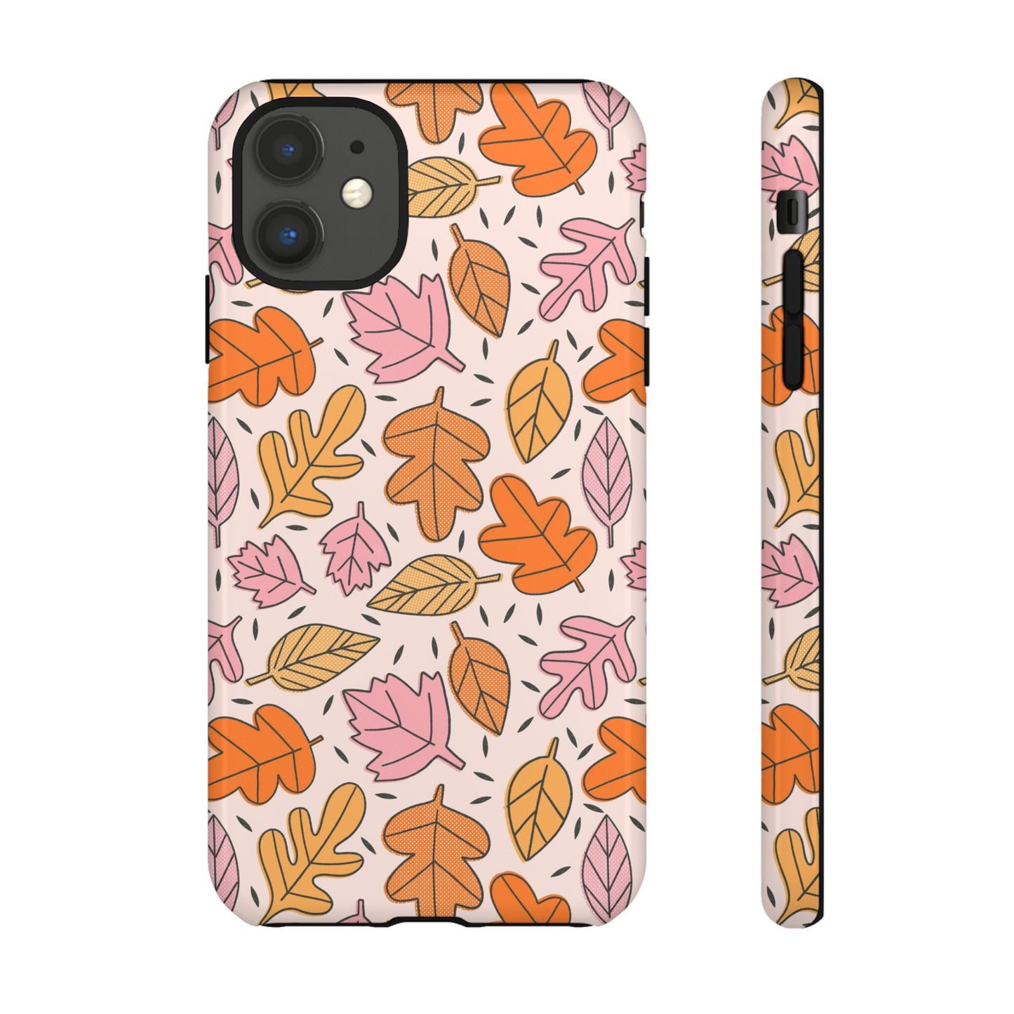 Doodled Fall Leaves - iPhone Case