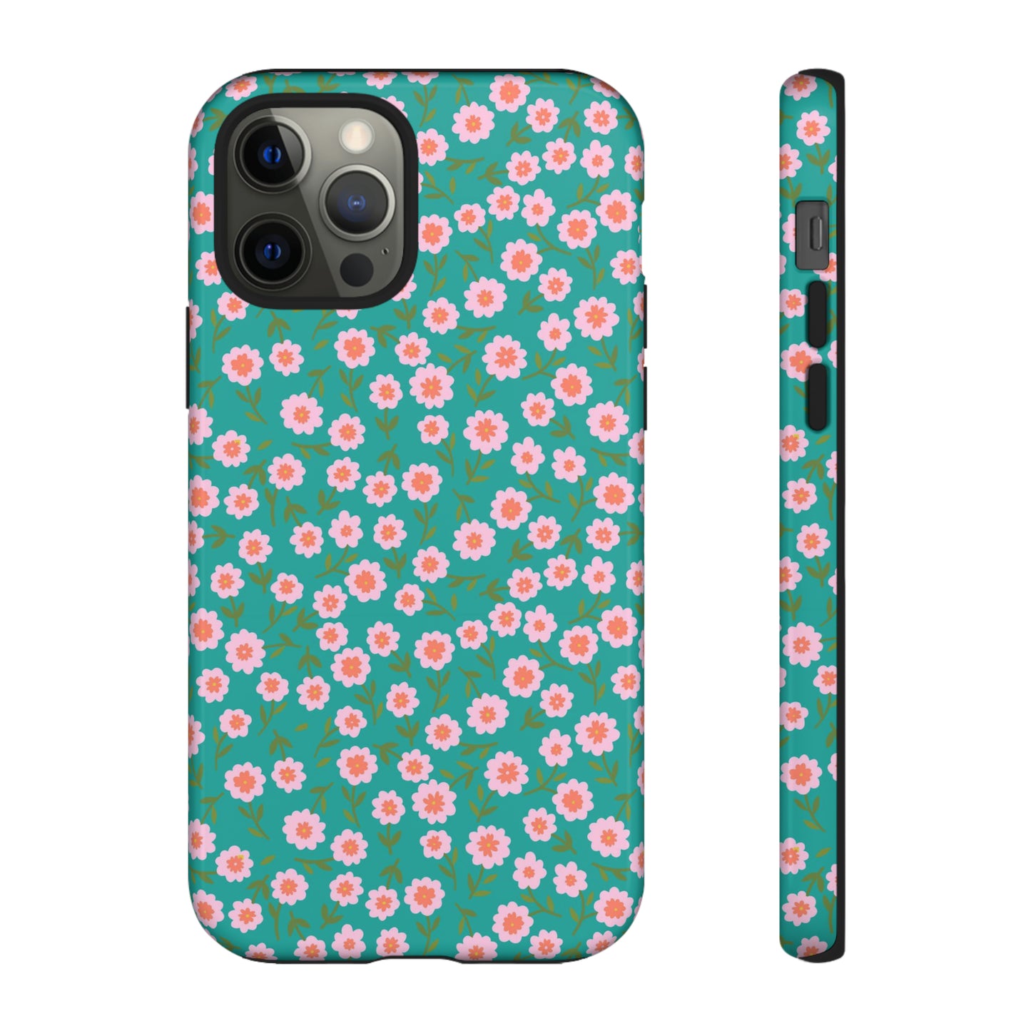 Spring Turquoise Florals - iPhone Case