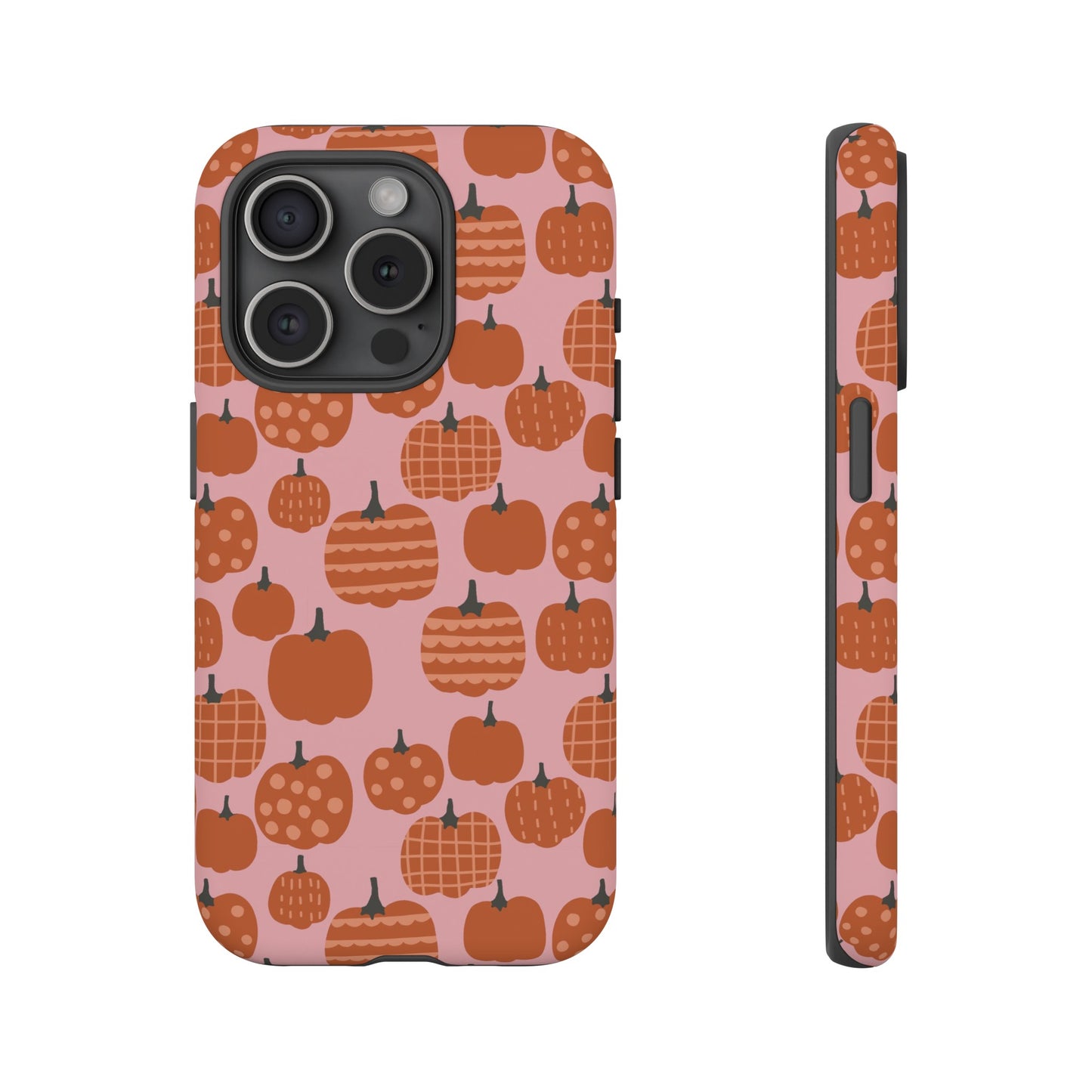 Fall Pumpkins with Pink Background - iPhone Case