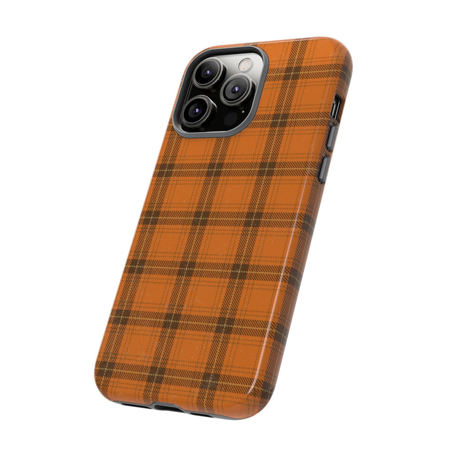 Autumn Orange Plaid - iPhone Case