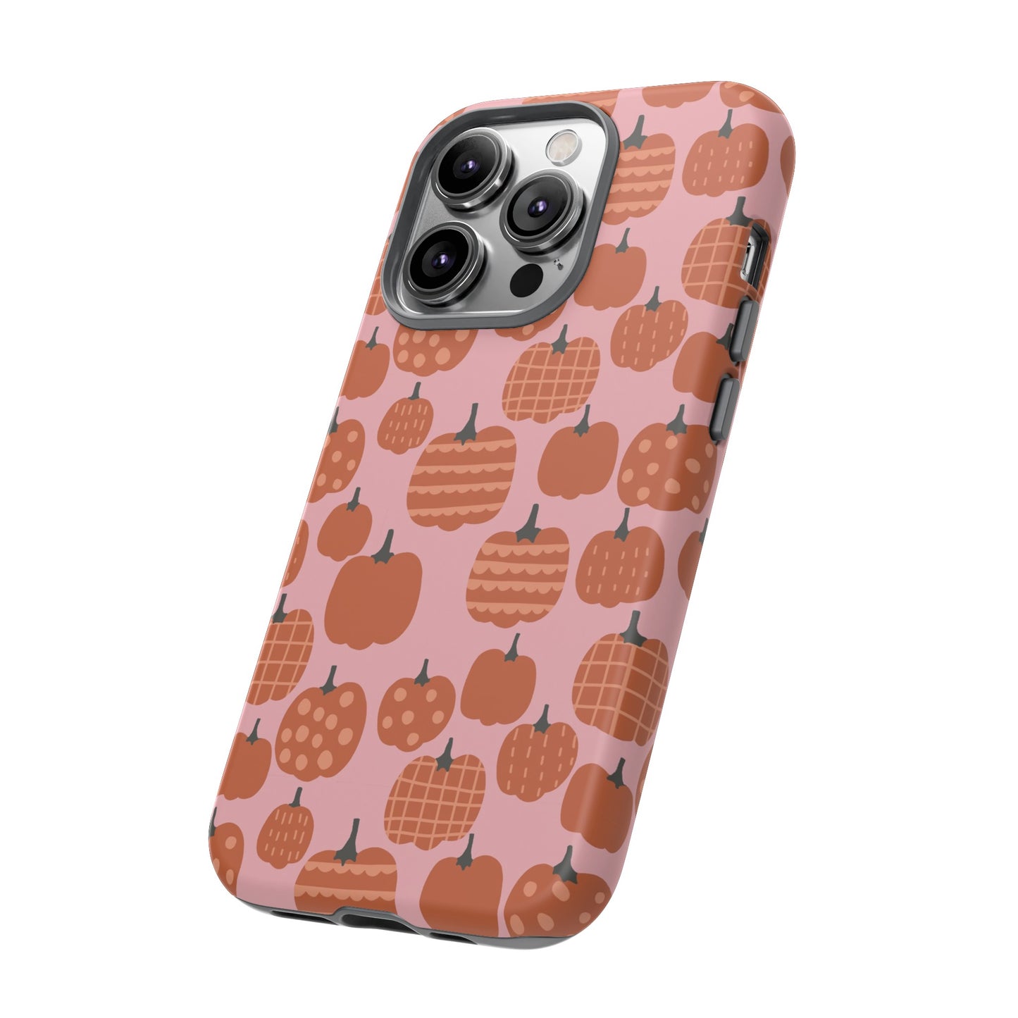 Fall Pumpkins with Pink Background - iPhone Case