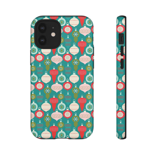 Christmas Ornaments - Green - iPhone Case