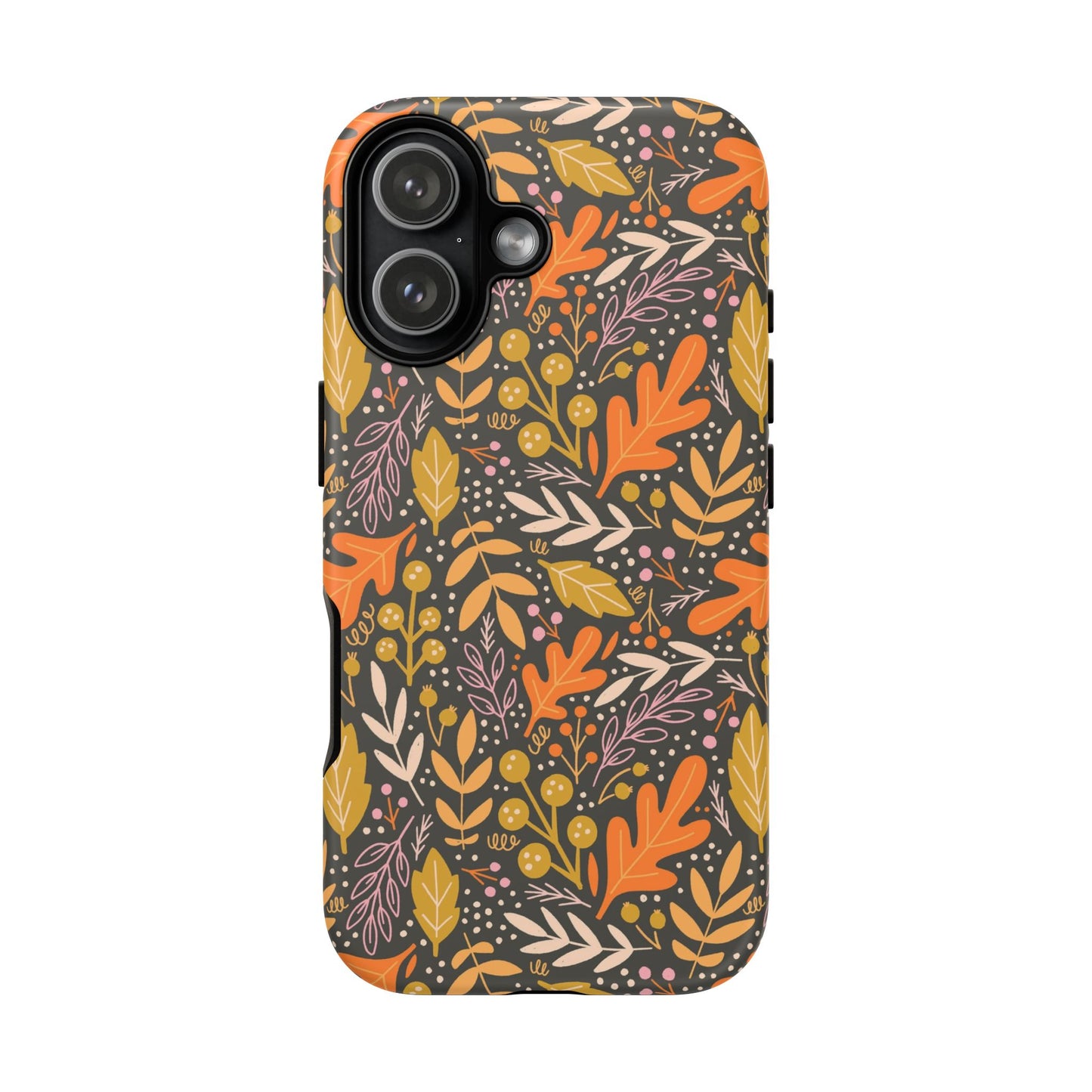 Dark Fall Foliage Leaves - iPhone Case
