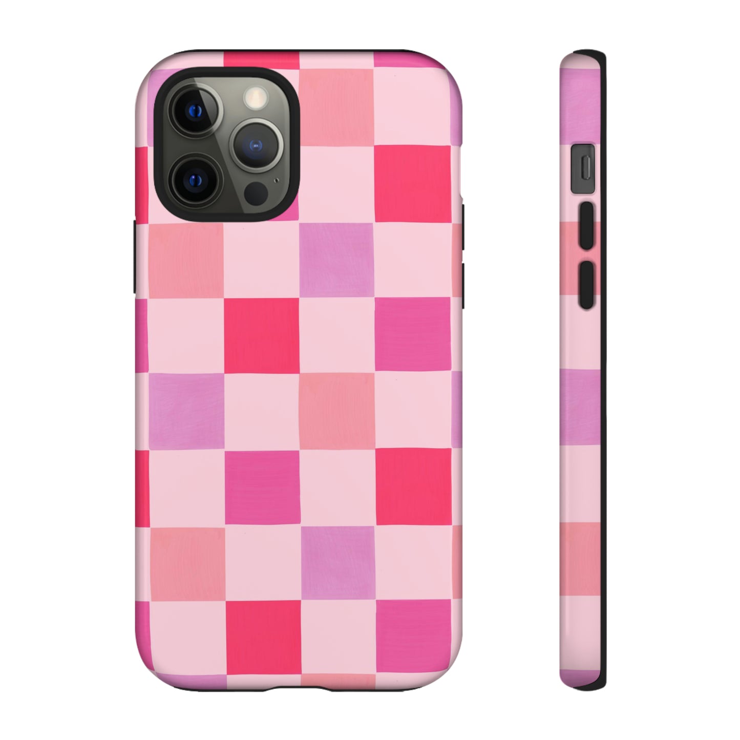 Pink Check Pattern iPhone Case