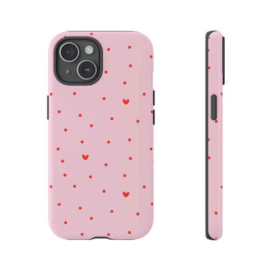 Tiny Hearts on Pink - iPhone Case