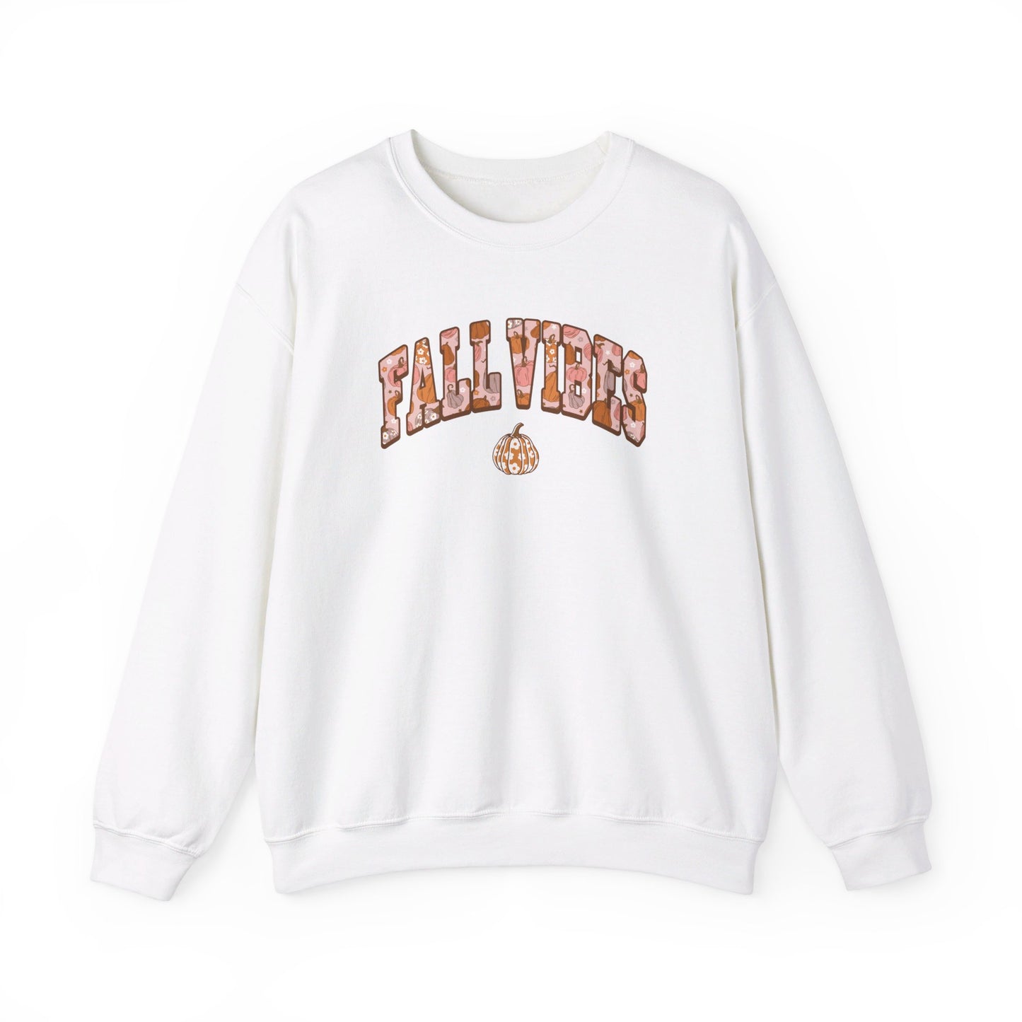 Fall Vibes - Sporty Pumpkin Autumn Sweatshirt - Unisex Heavy Blend™ Crewneck Sweatshirt