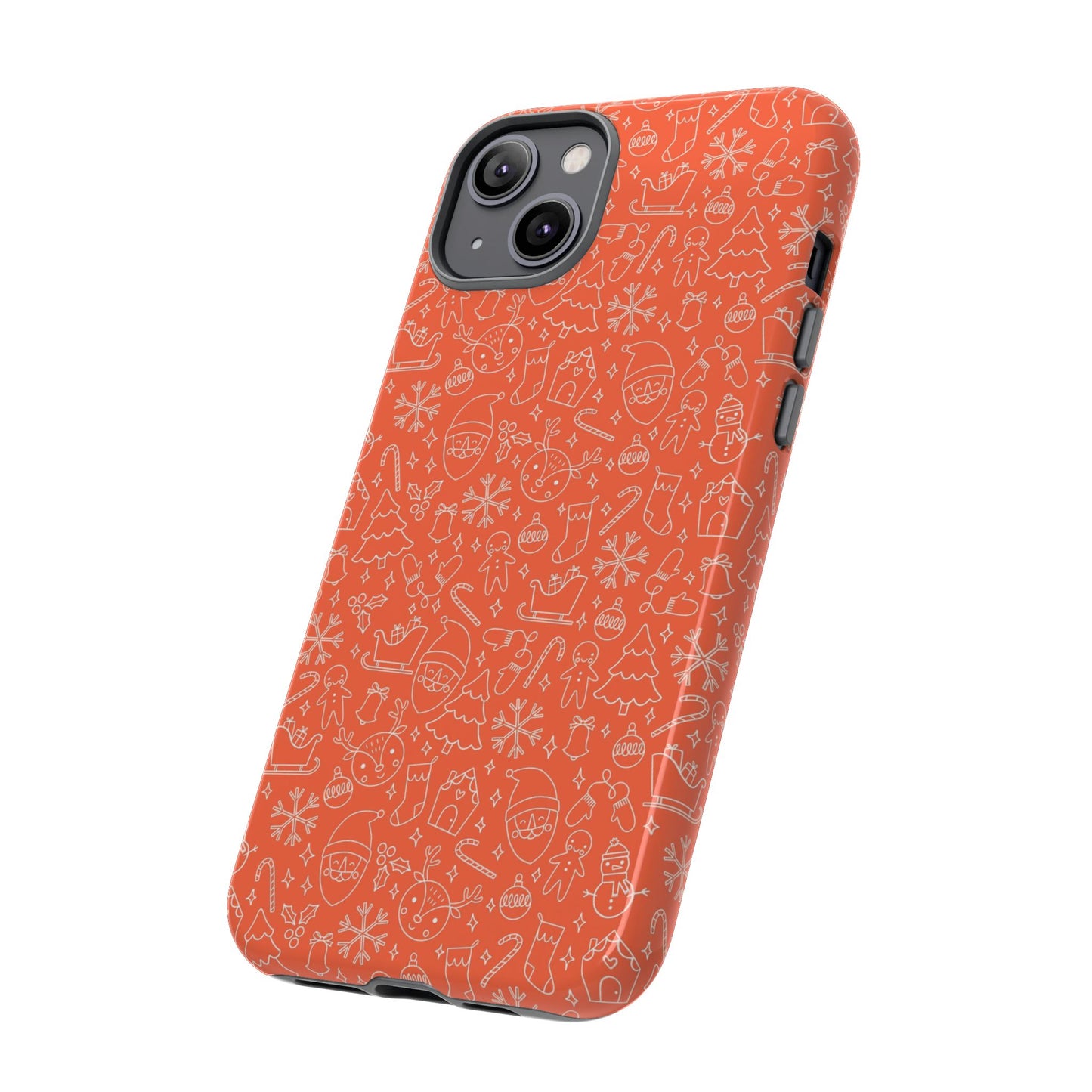 Christmas Doodles - Red - iPhone Case