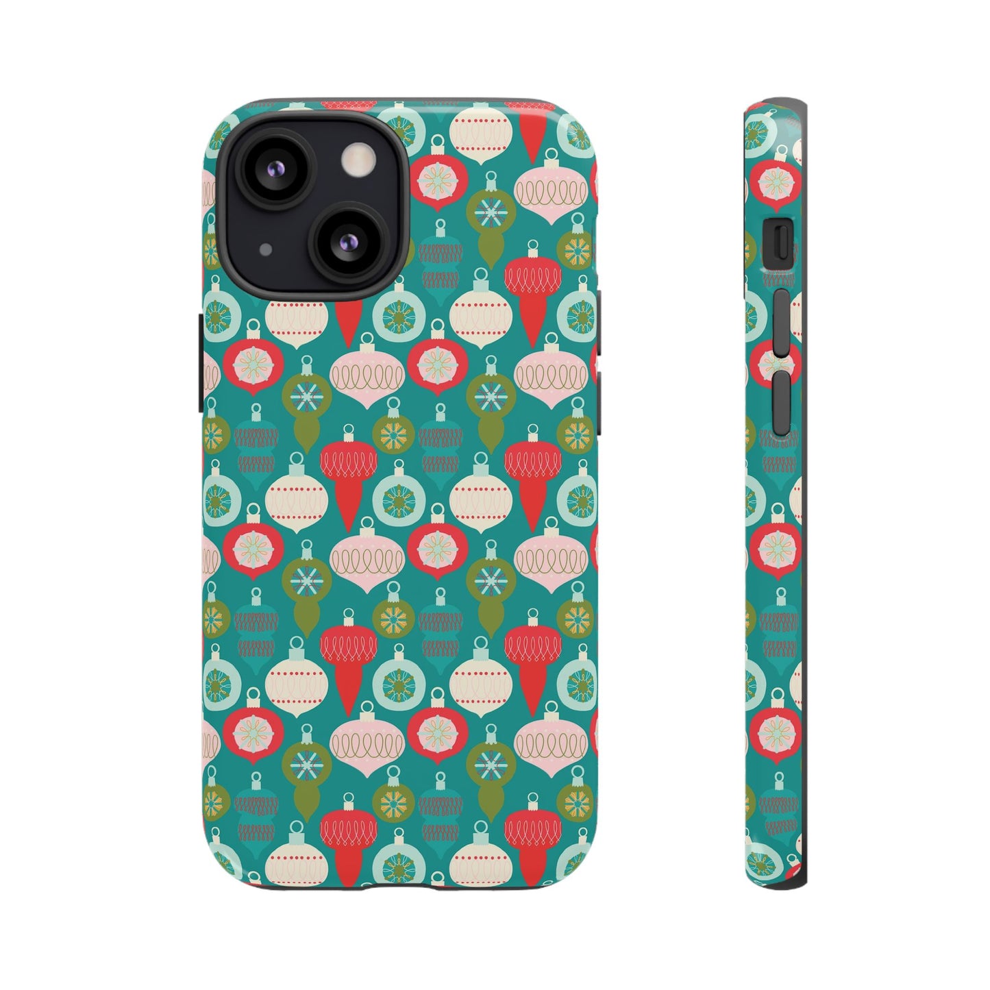 Christmas Ornaments - Green - iPhone Case