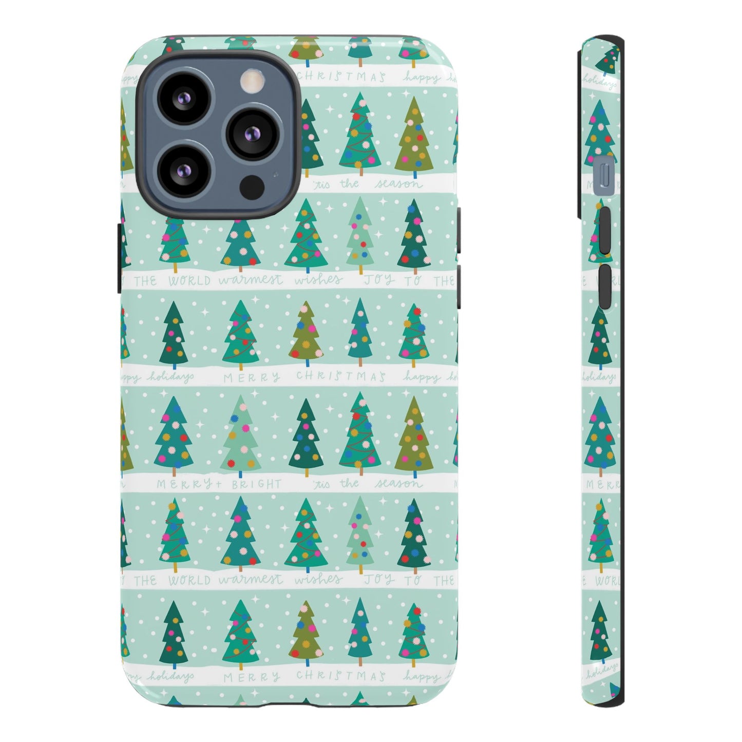 Christmas Trees Row - iPhone Case