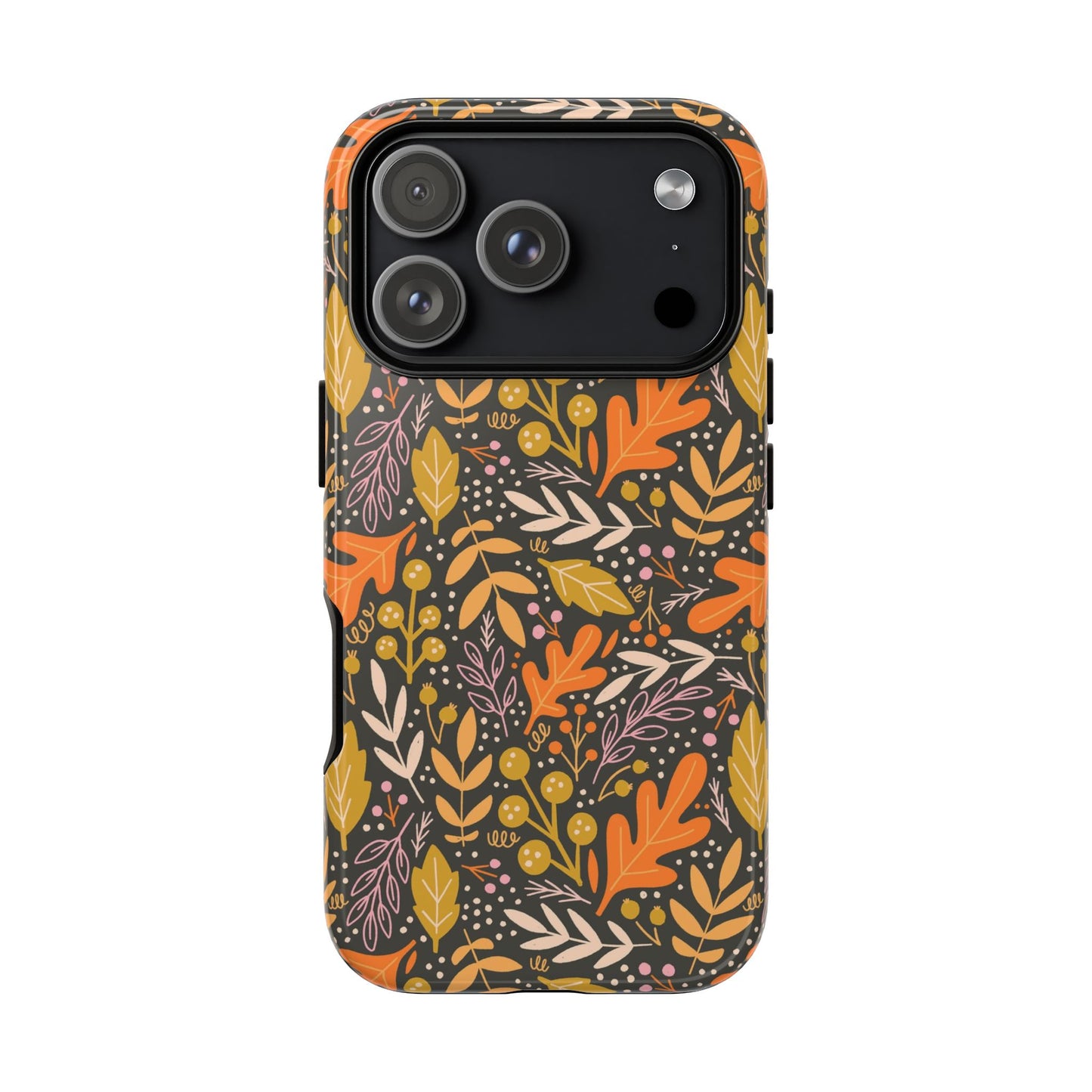 Dark Fall Foliage Leaves - iPhone Case