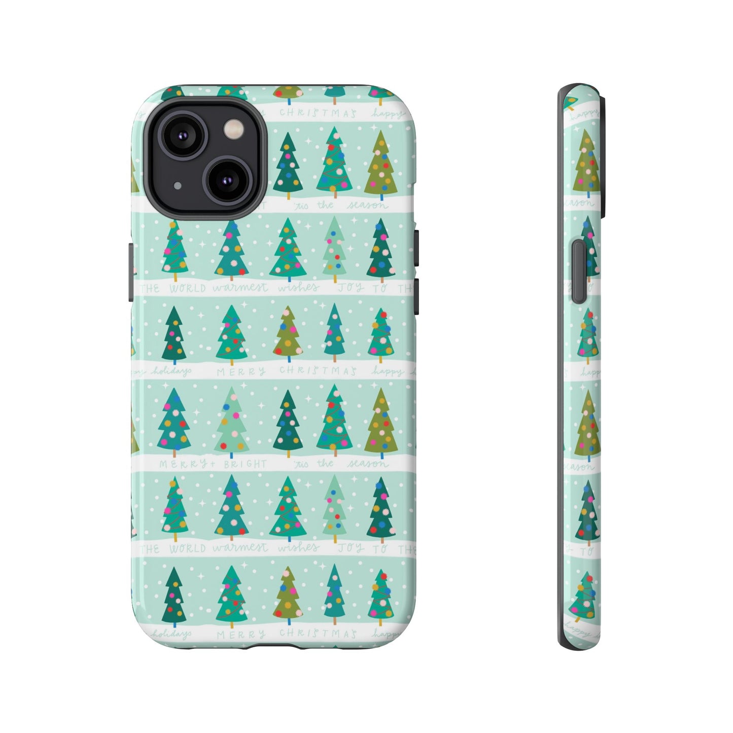 Christmas Trees Row - iPhone Case