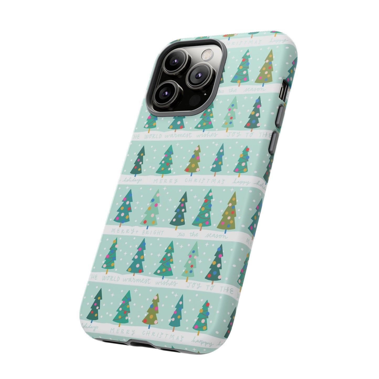 Christmas Trees Row - iPhone Case