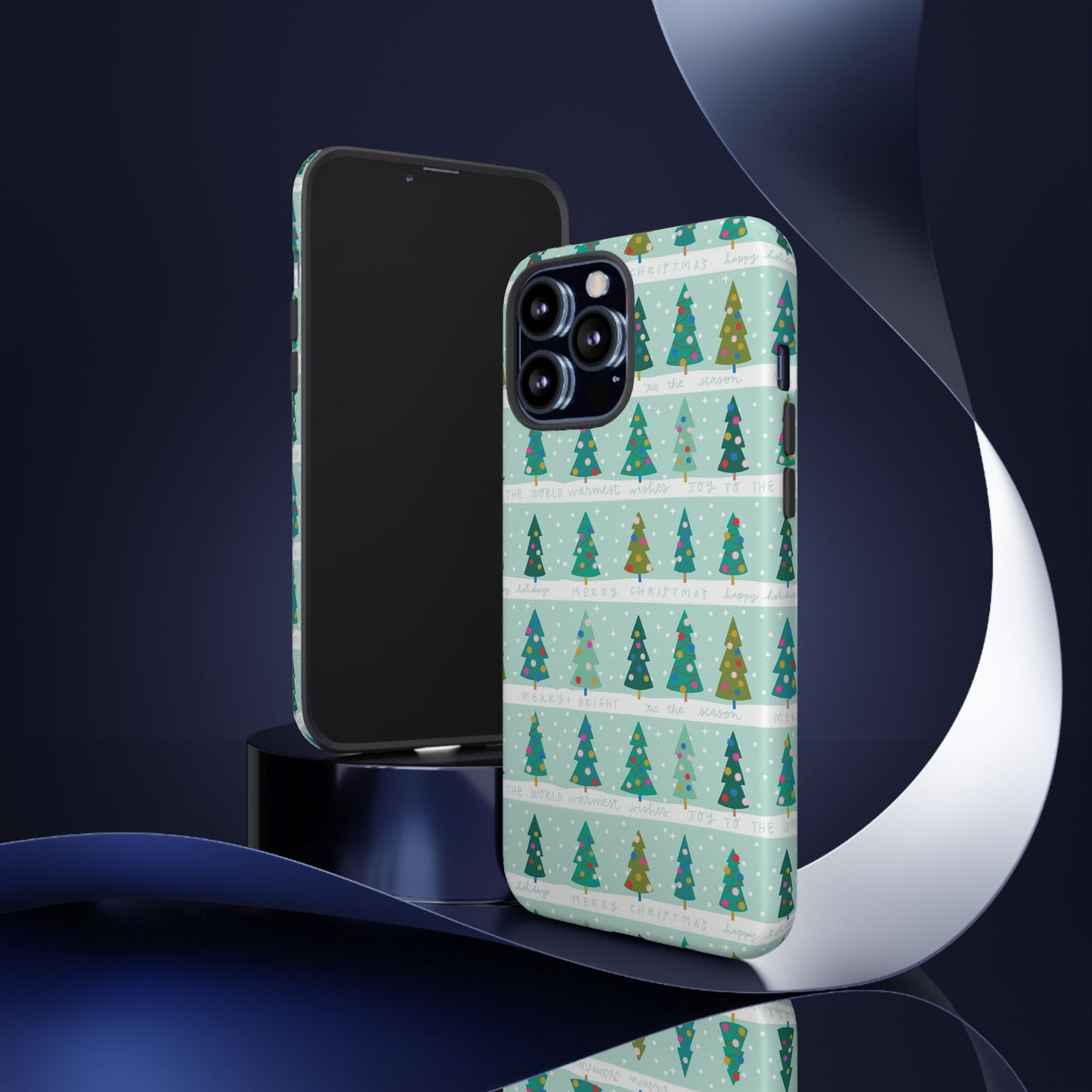 Christmas Trees Row - iPhone Case