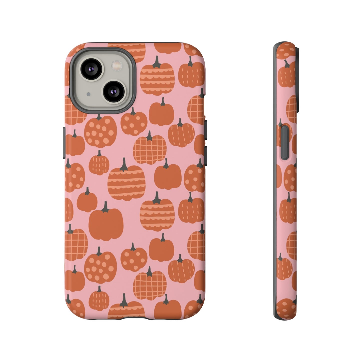 Fall Pumpkins with Pink Background - iPhone Case