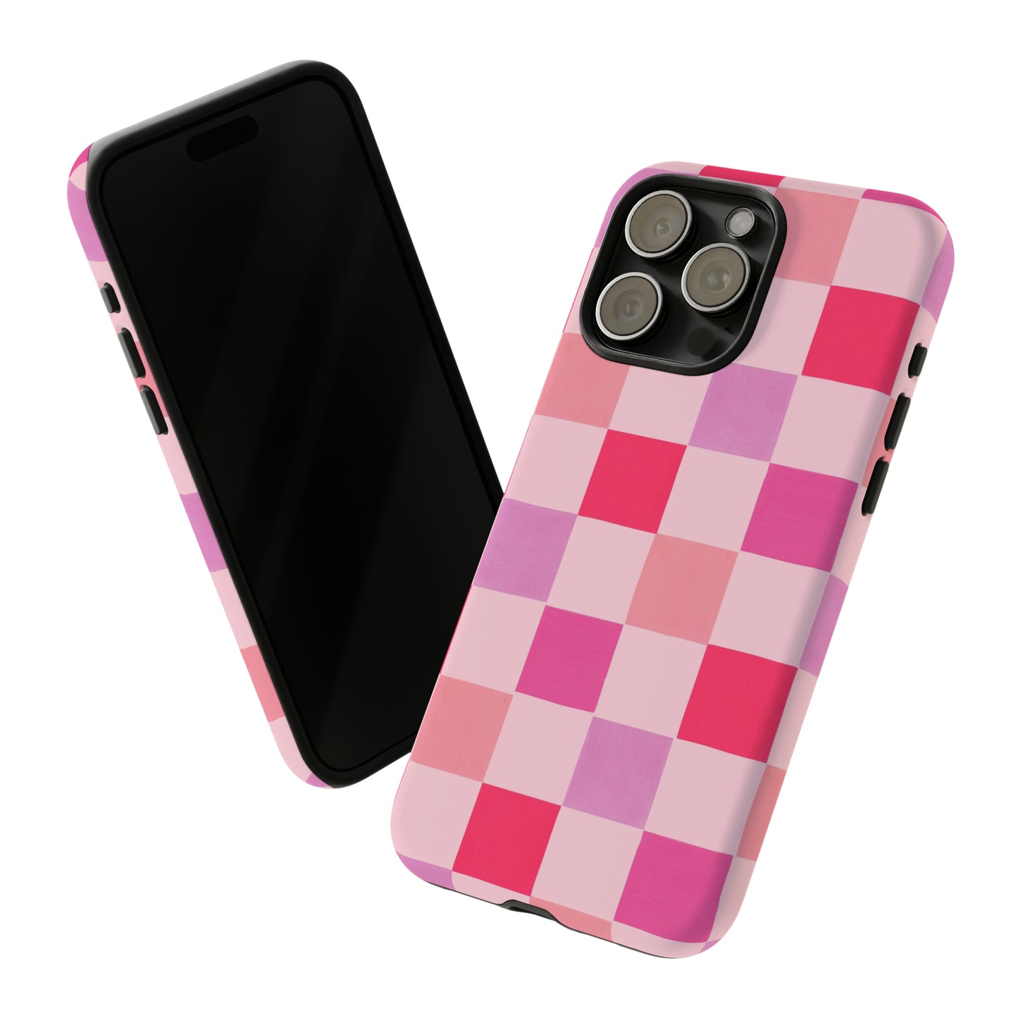 Pink Check Pattern iPhone Case