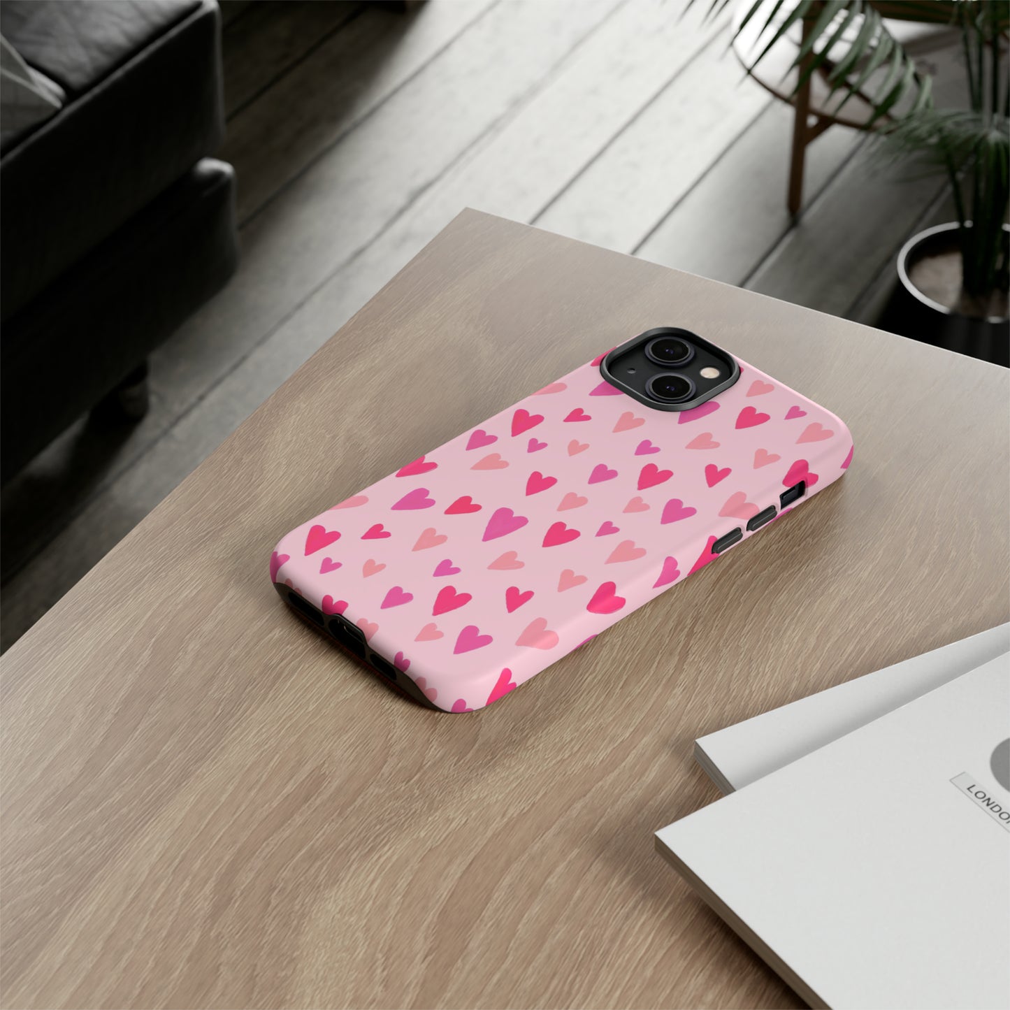 Pink Hearts Valentine iPhone Case