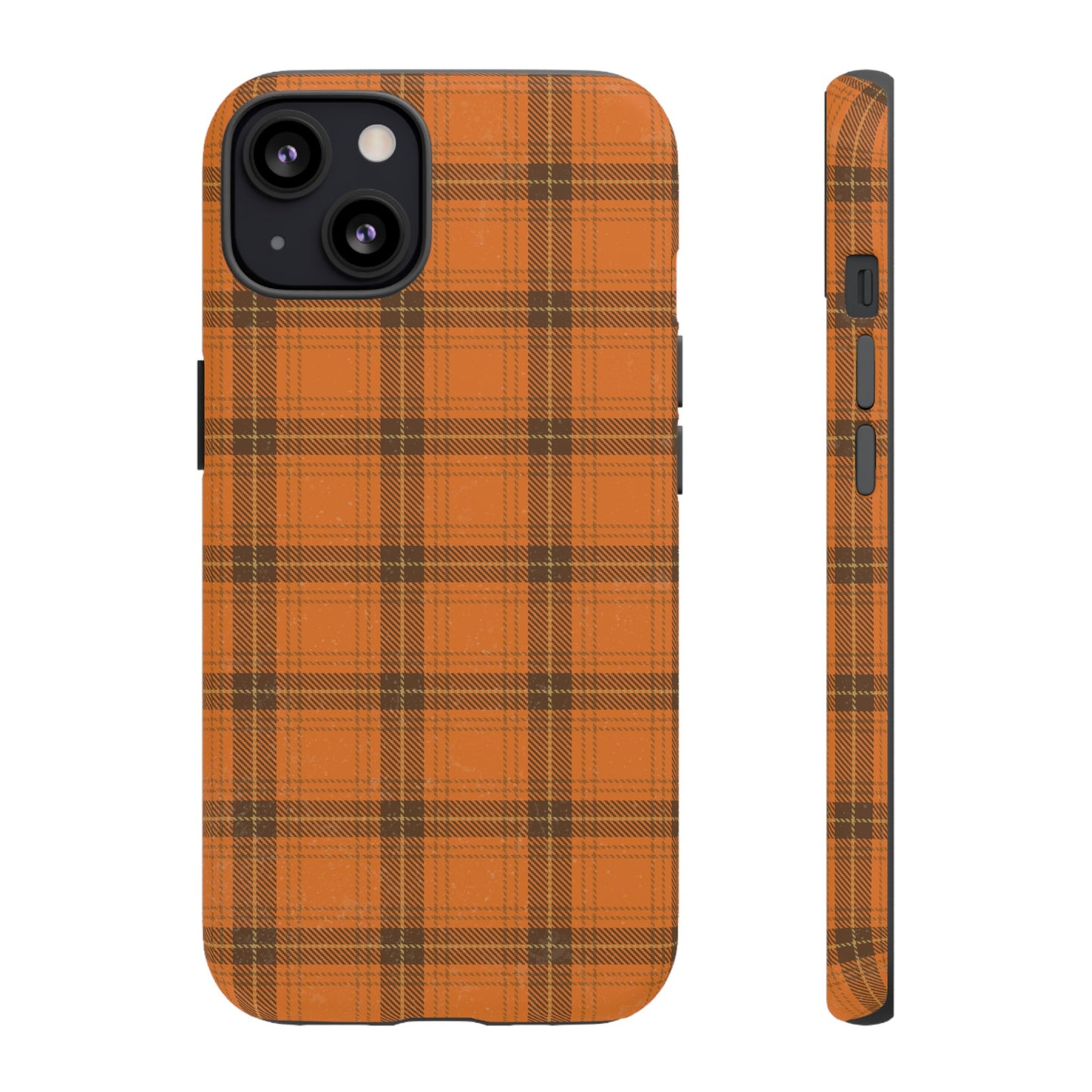 Autumn Orange Plaid - iPhone Case