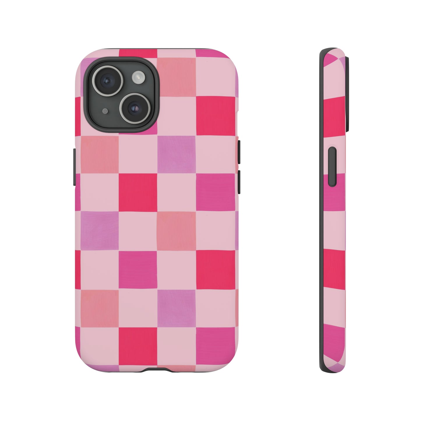 Pink Check Pattern iPhone Case