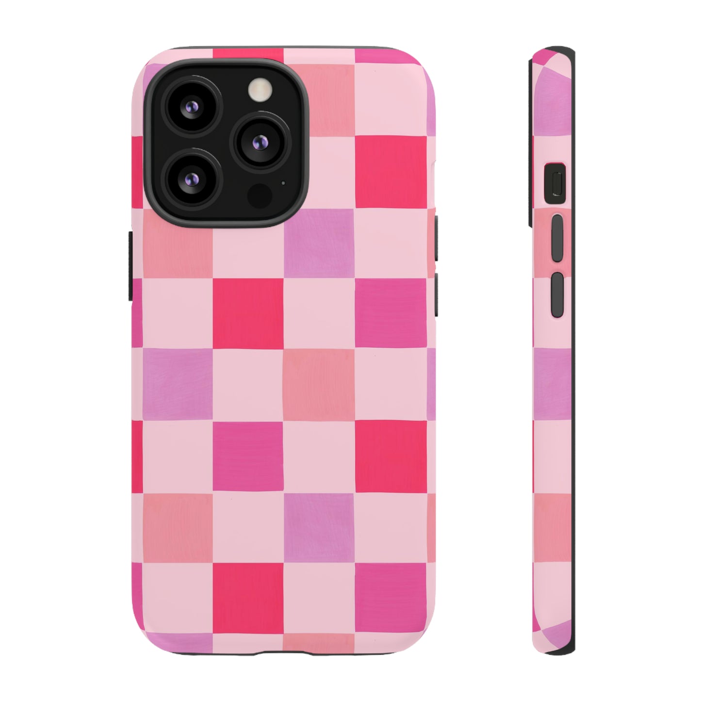 Pink Check Pattern iPhone Case